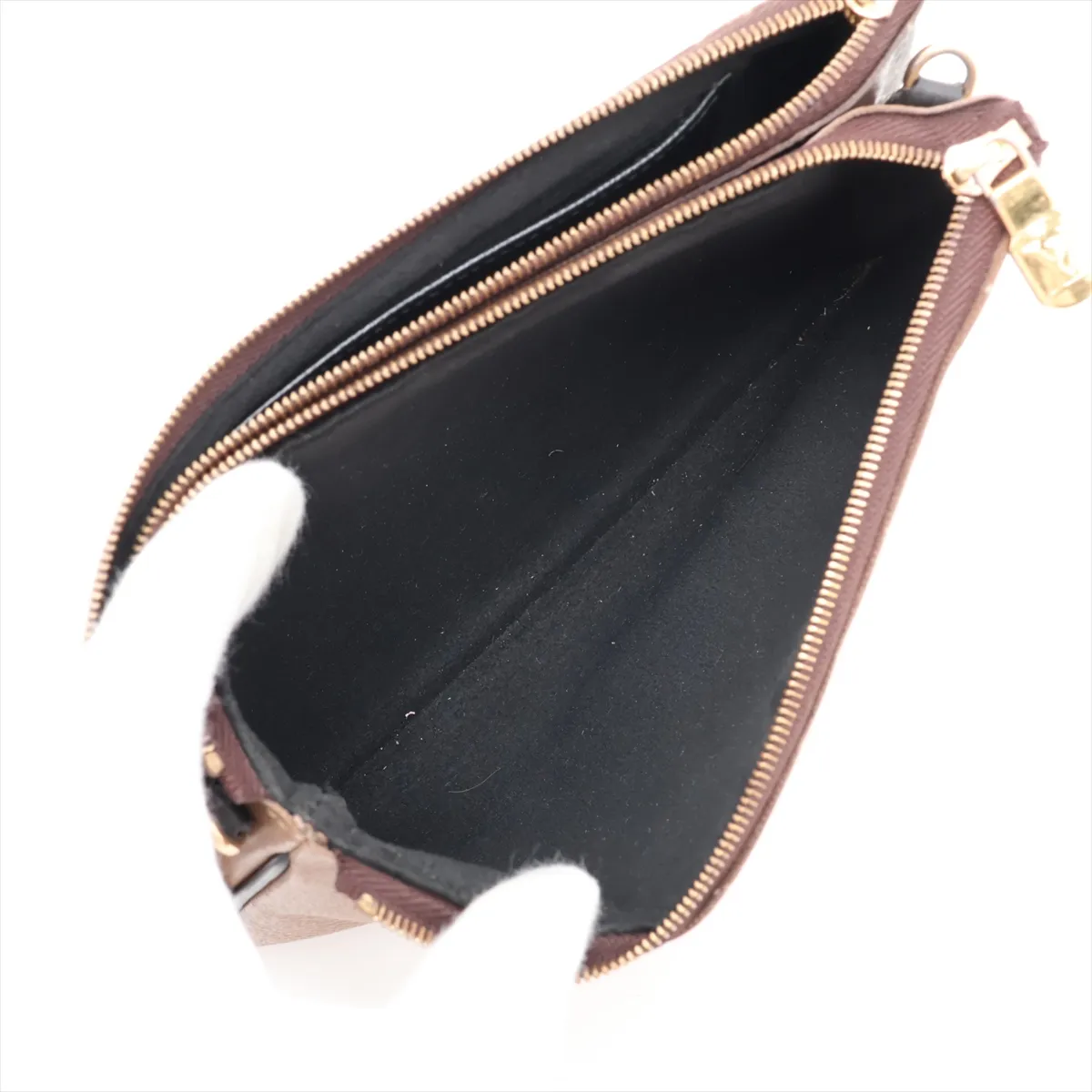 Giant Monogram Reverse Pochette Double Zip M69203 MI4420 Brown (RFID detected) — view 6
