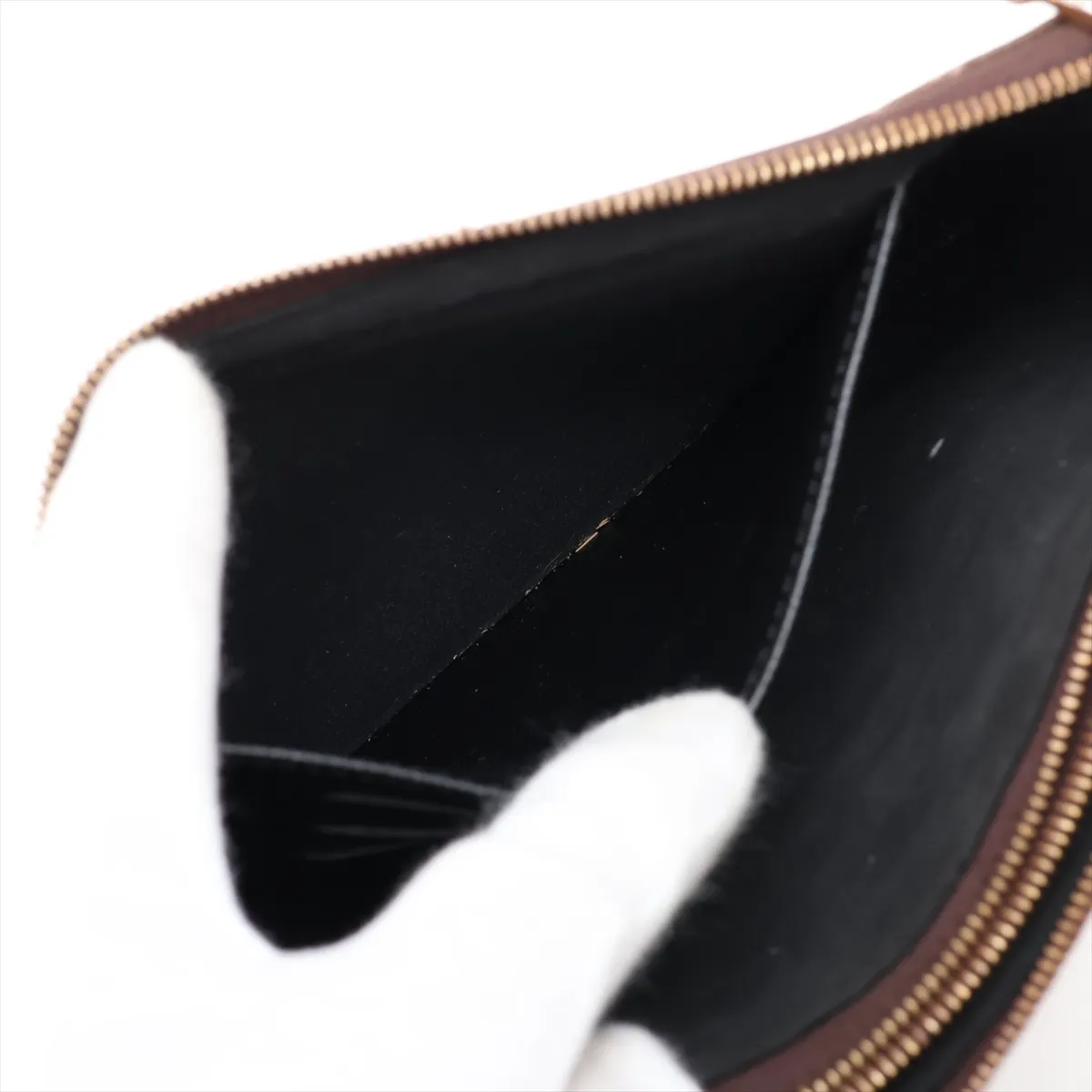 Giant Monogram Reverse Pochette Double Zip M69203 MI4420 Brown (RFID detected) — view 9