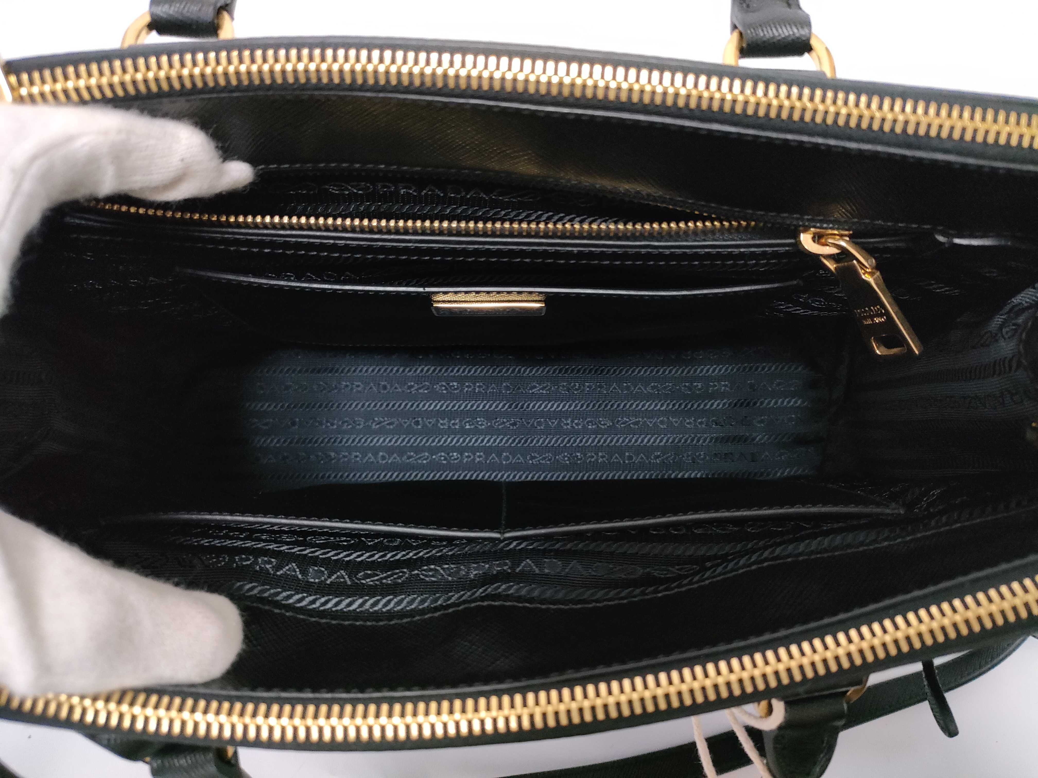 Galaxy Bag, Black Saffiano Calf Leather Handbag — view 11