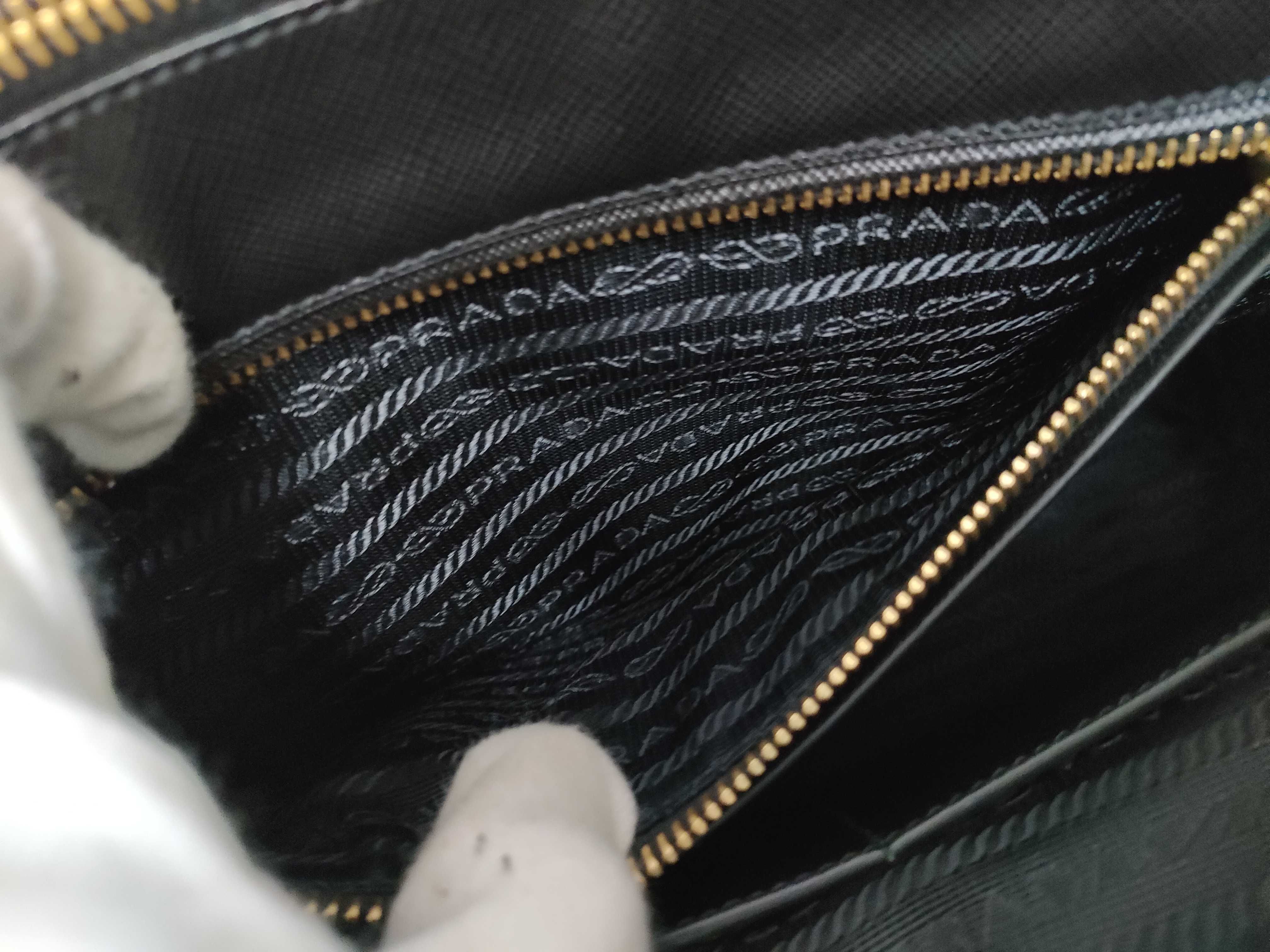 Galaxy Bag, Black Saffiano Calf Leather Handbag — view 12