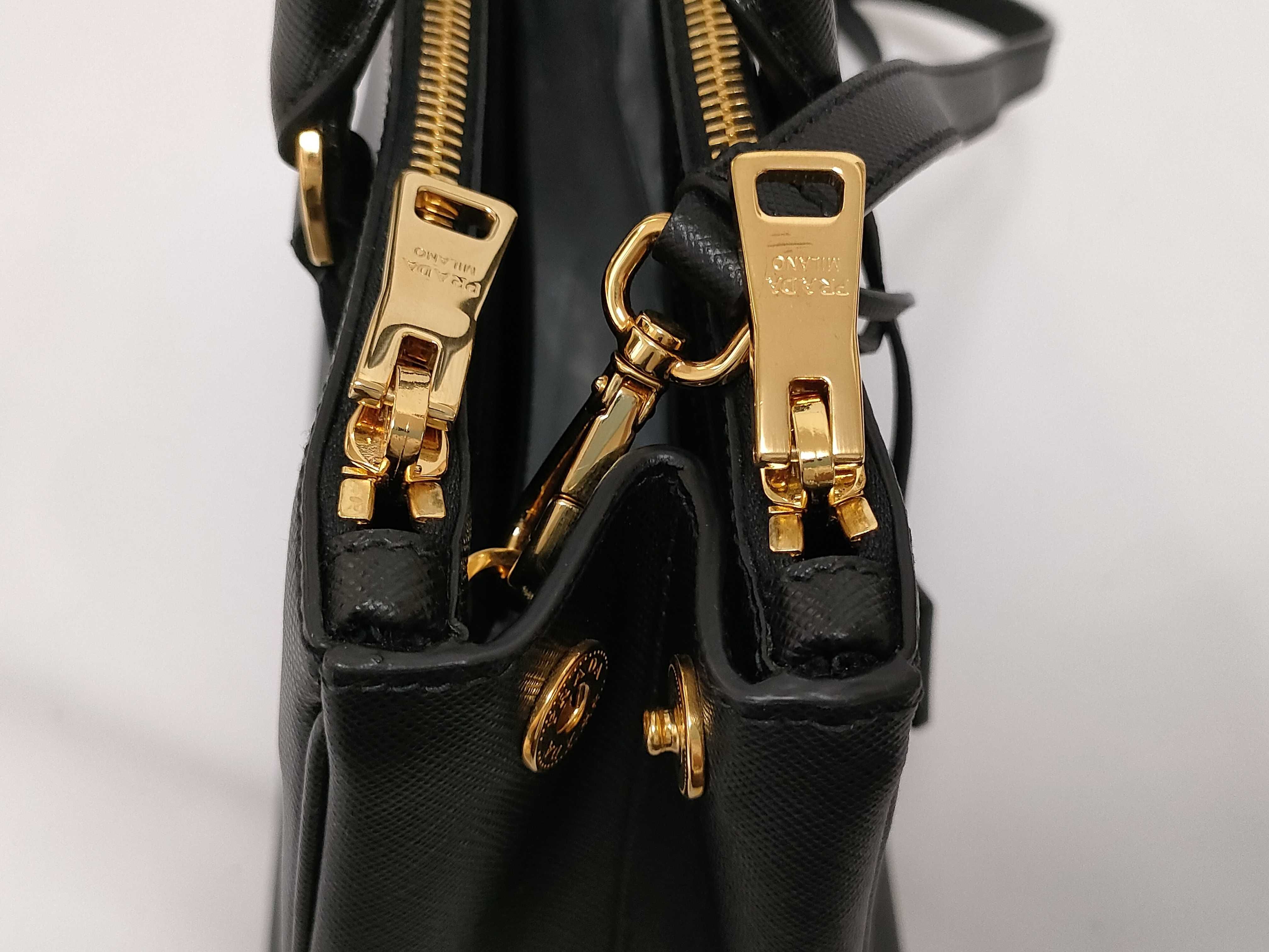 Galaxy Bag, Black Saffiano Calf Leather Handbag — view 7