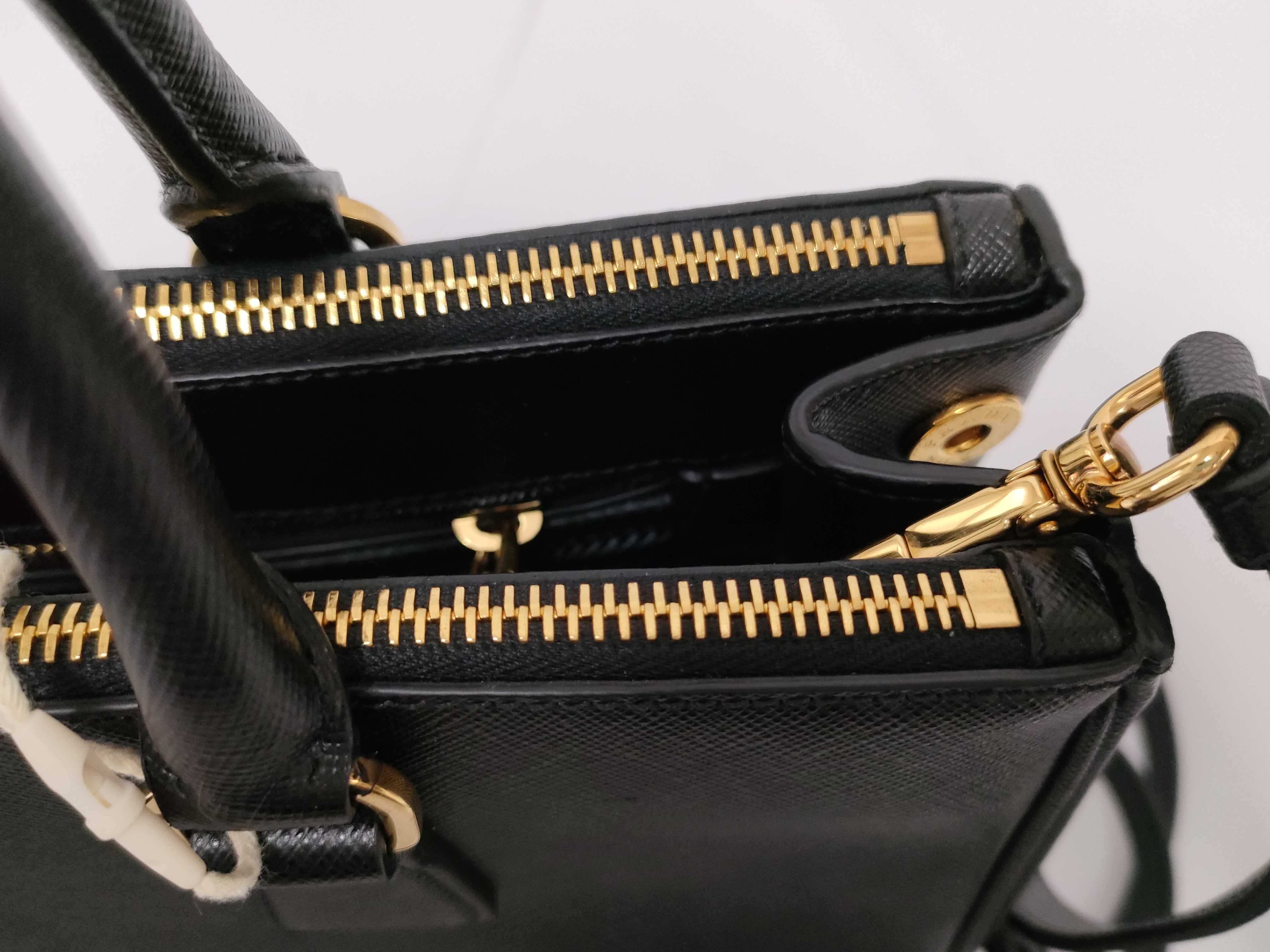 Galaxy Bag, Black Saffiano Calf Leather Handbag — view 8
