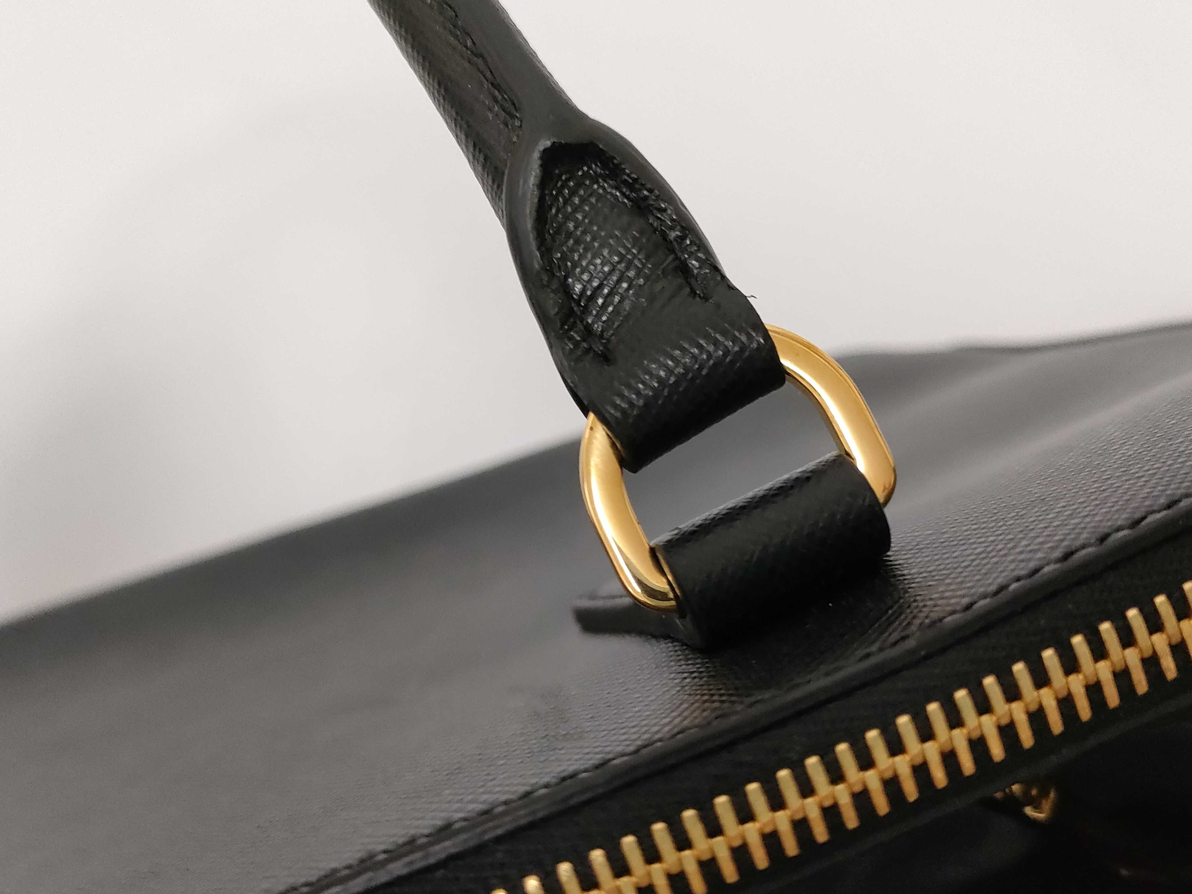 Galaxy Bag, Black Saffiano Calf Leather Handbag — view 9