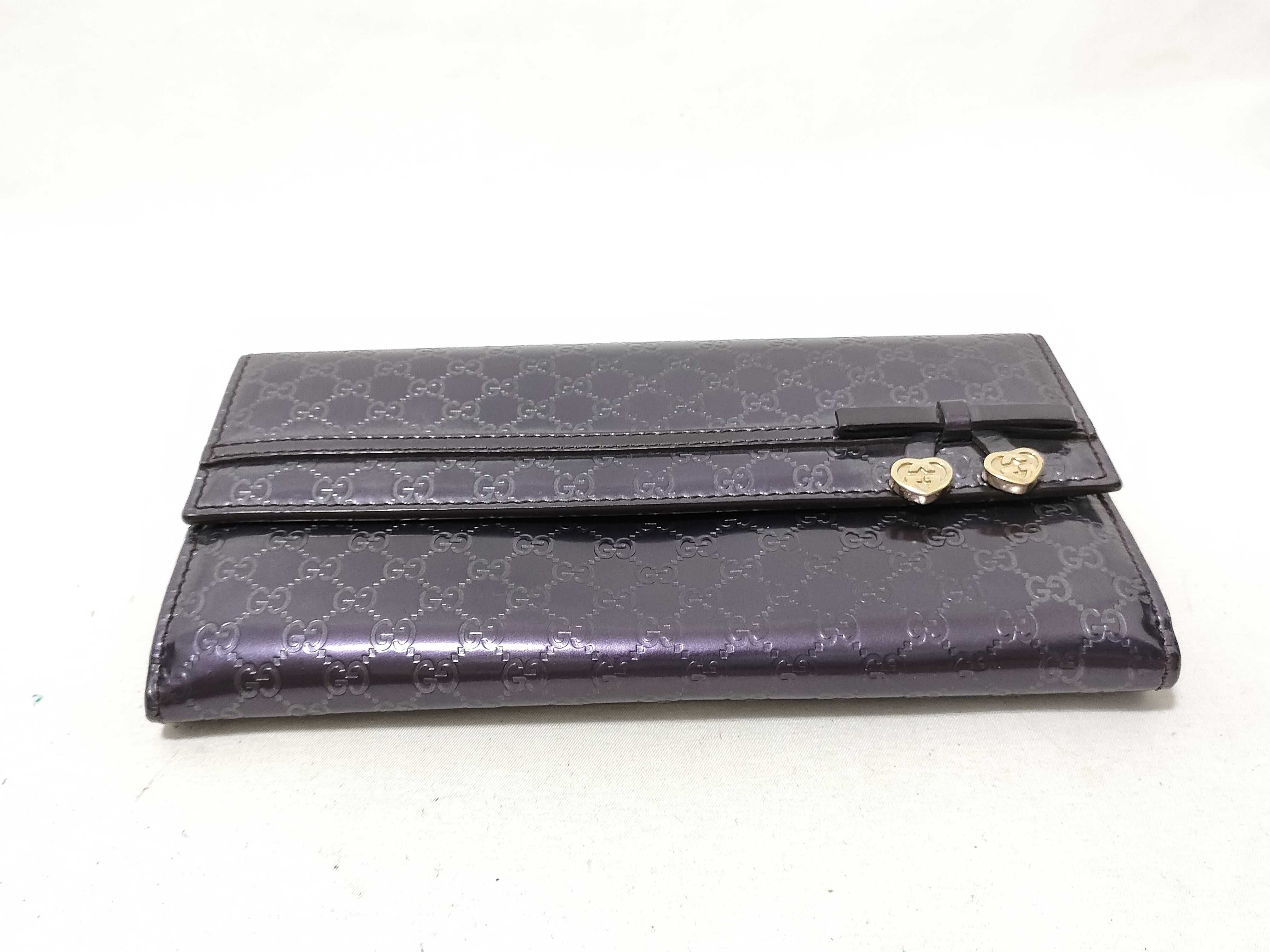 Microguccissima Patent Leather Long Wallet — view 3