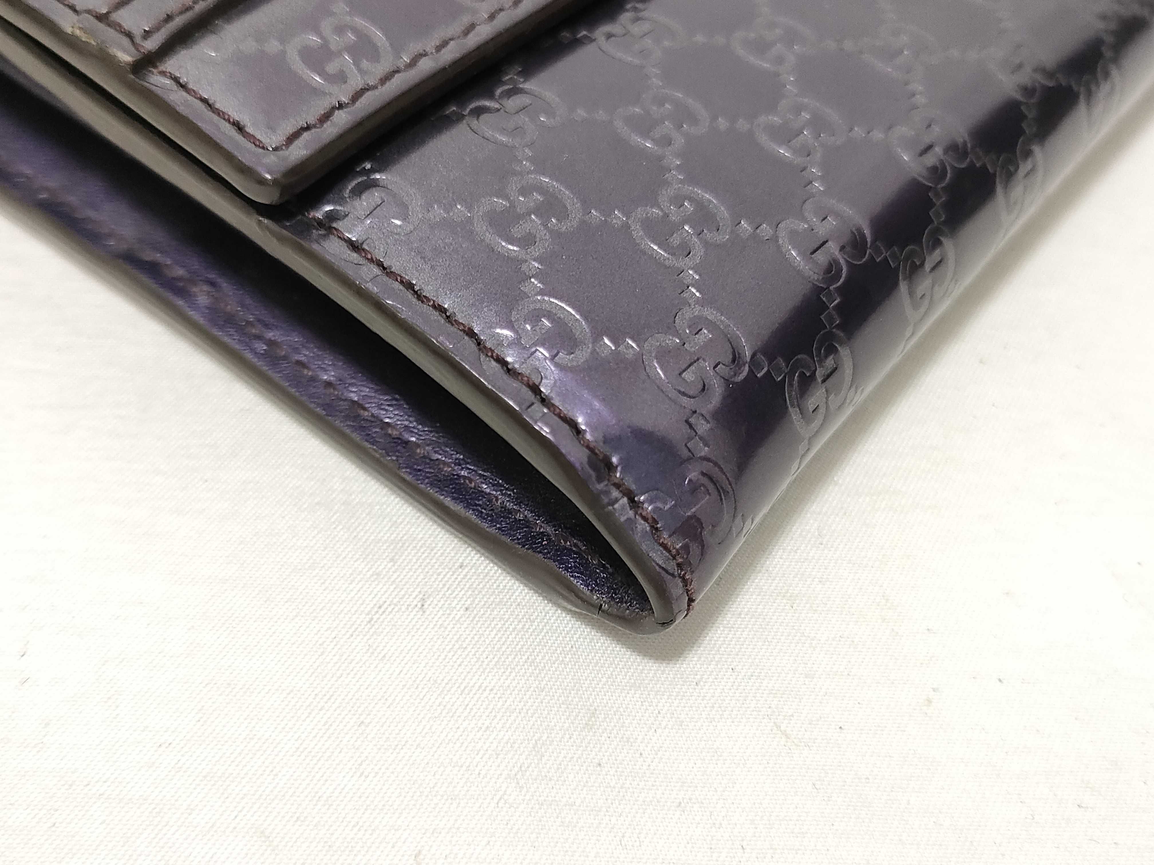 Microguccissima Patent Leather Long Wallet — view 4