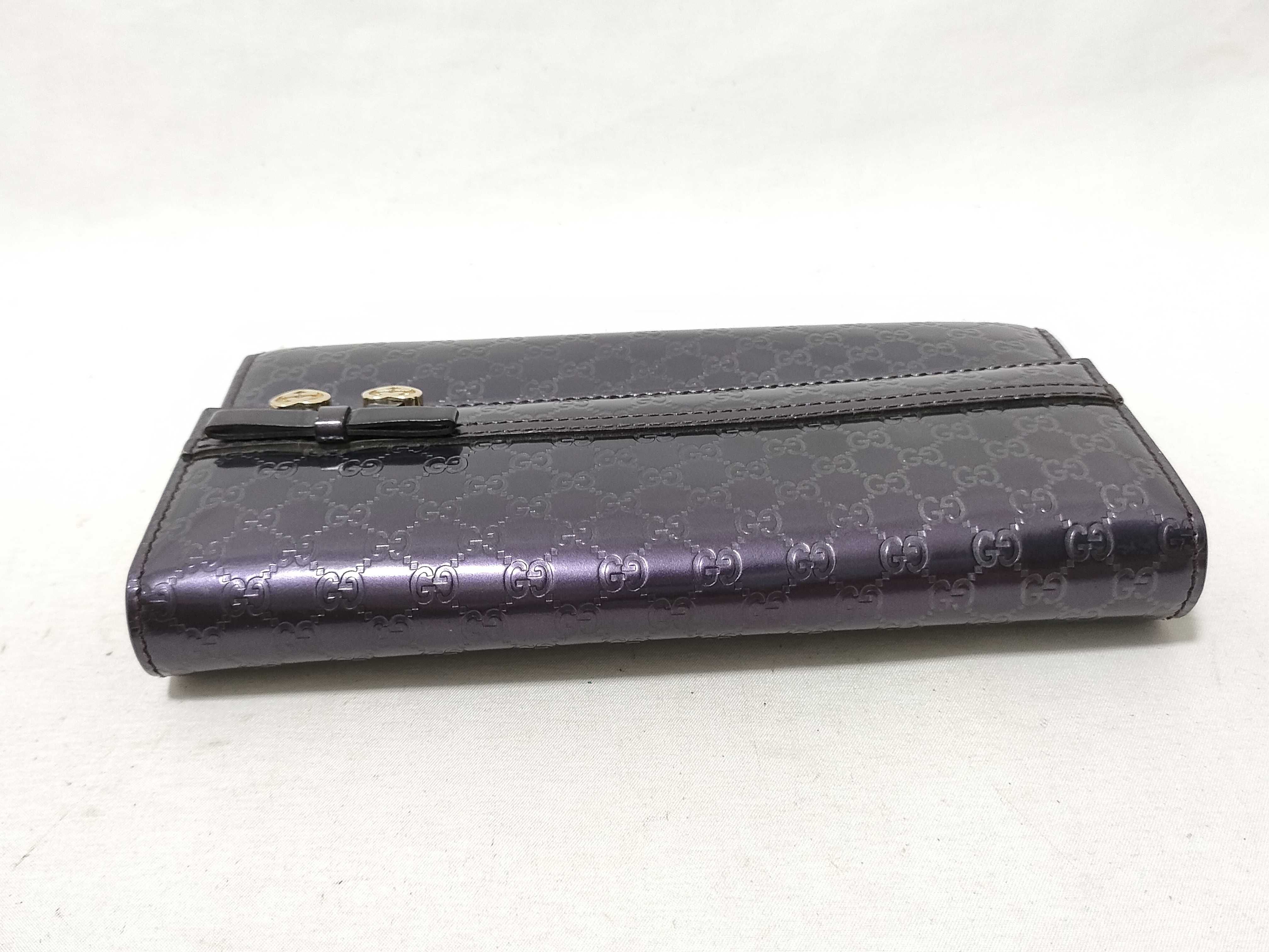 Microguccissima Patent Leather Long Wallet — view 6