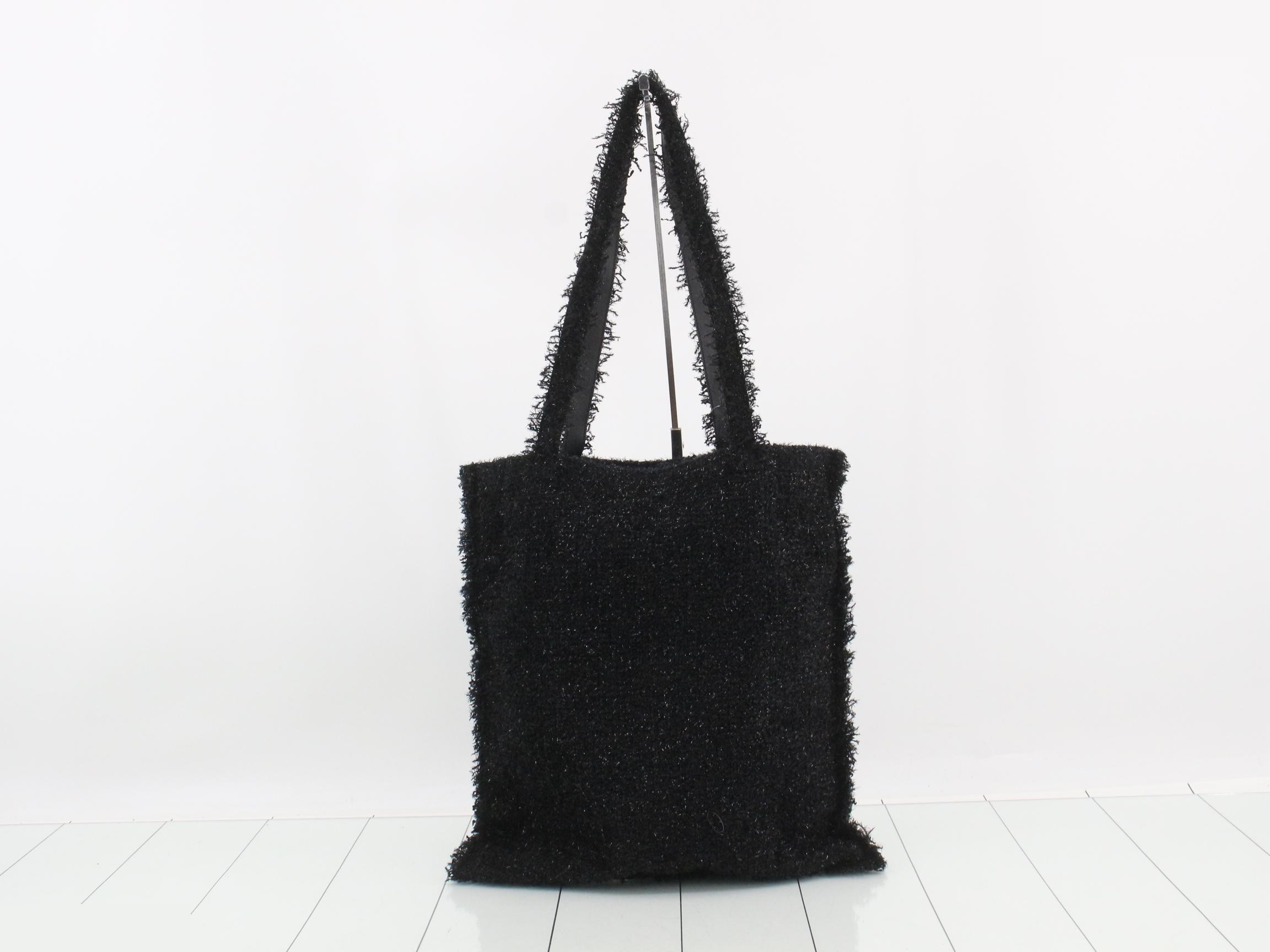 Tweed Rocket Motif Tote Bag — view 2