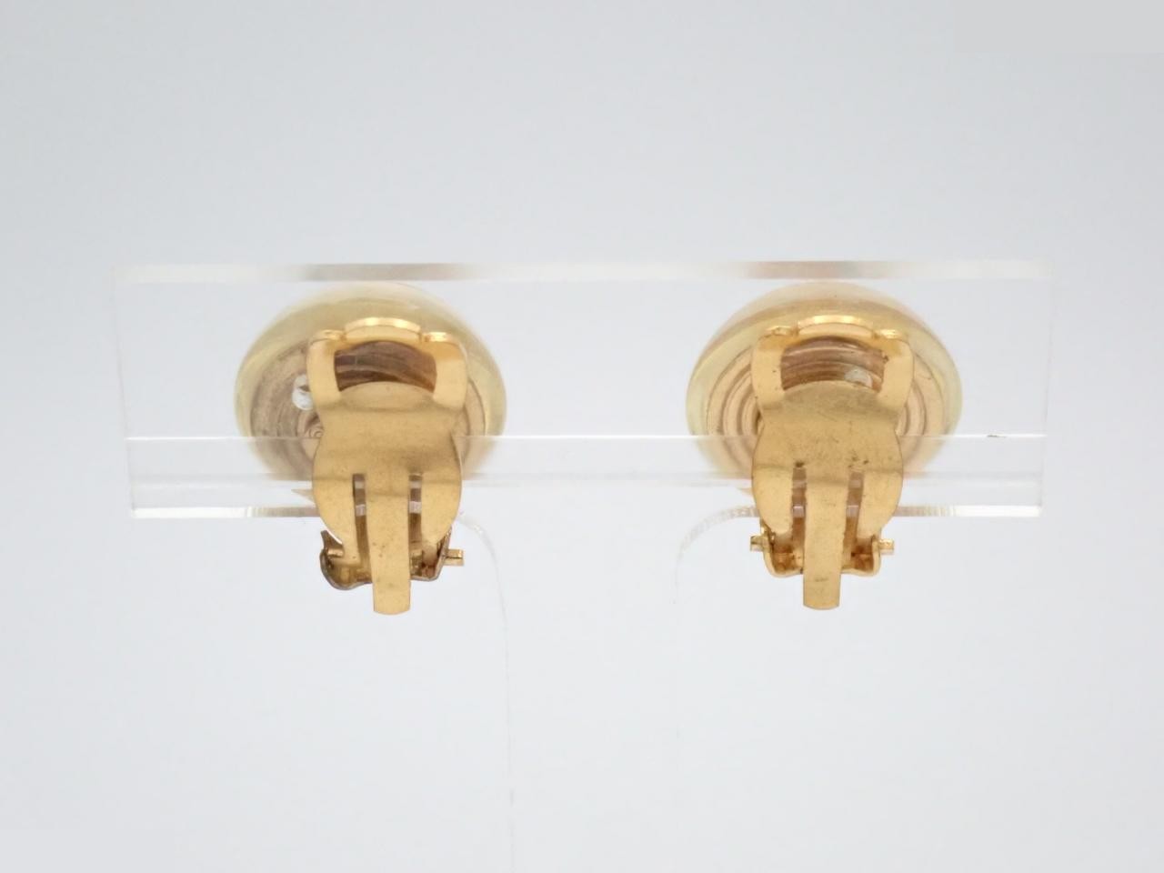 Earrings, Coco Mark, Resin, Gold — view 2