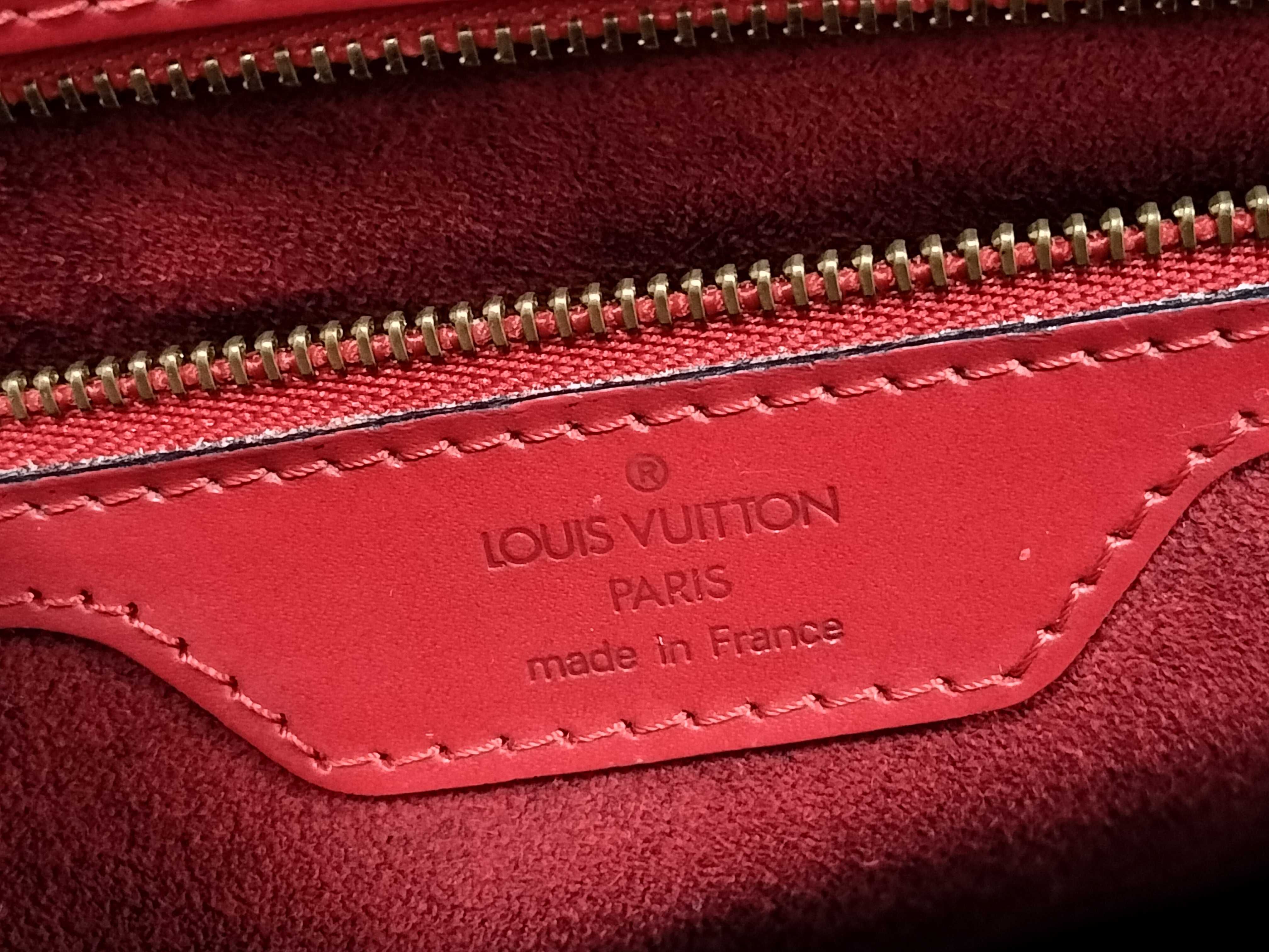 Epi Leather Saint Jacques Epi Leather Tote Bag/Shoulder Bag (Red, M52267) — view 12