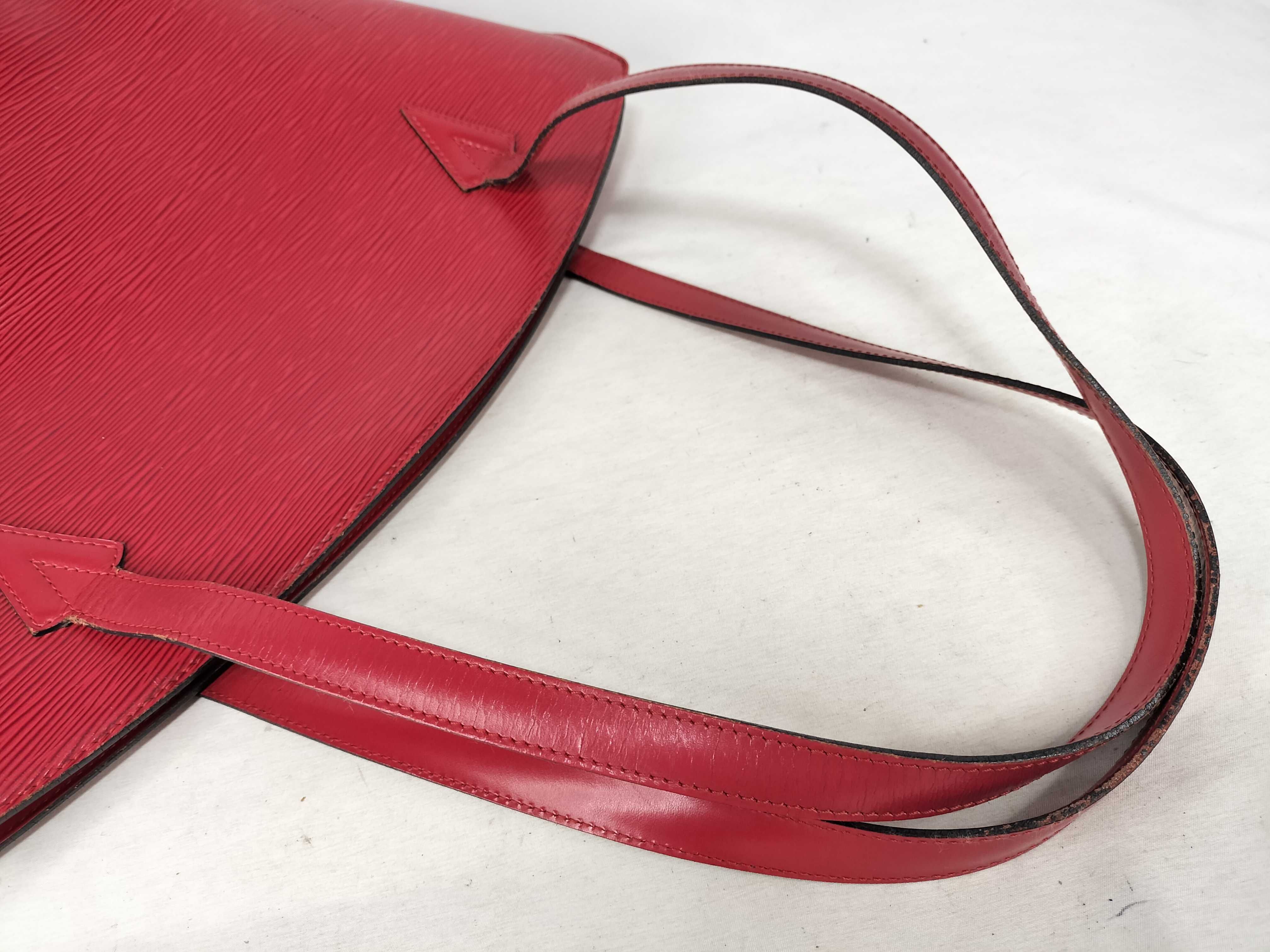 Epi Leather Saint Jacques Epi Leather Tote Bag/Shoulder Bag (Red, M52267) — view 3