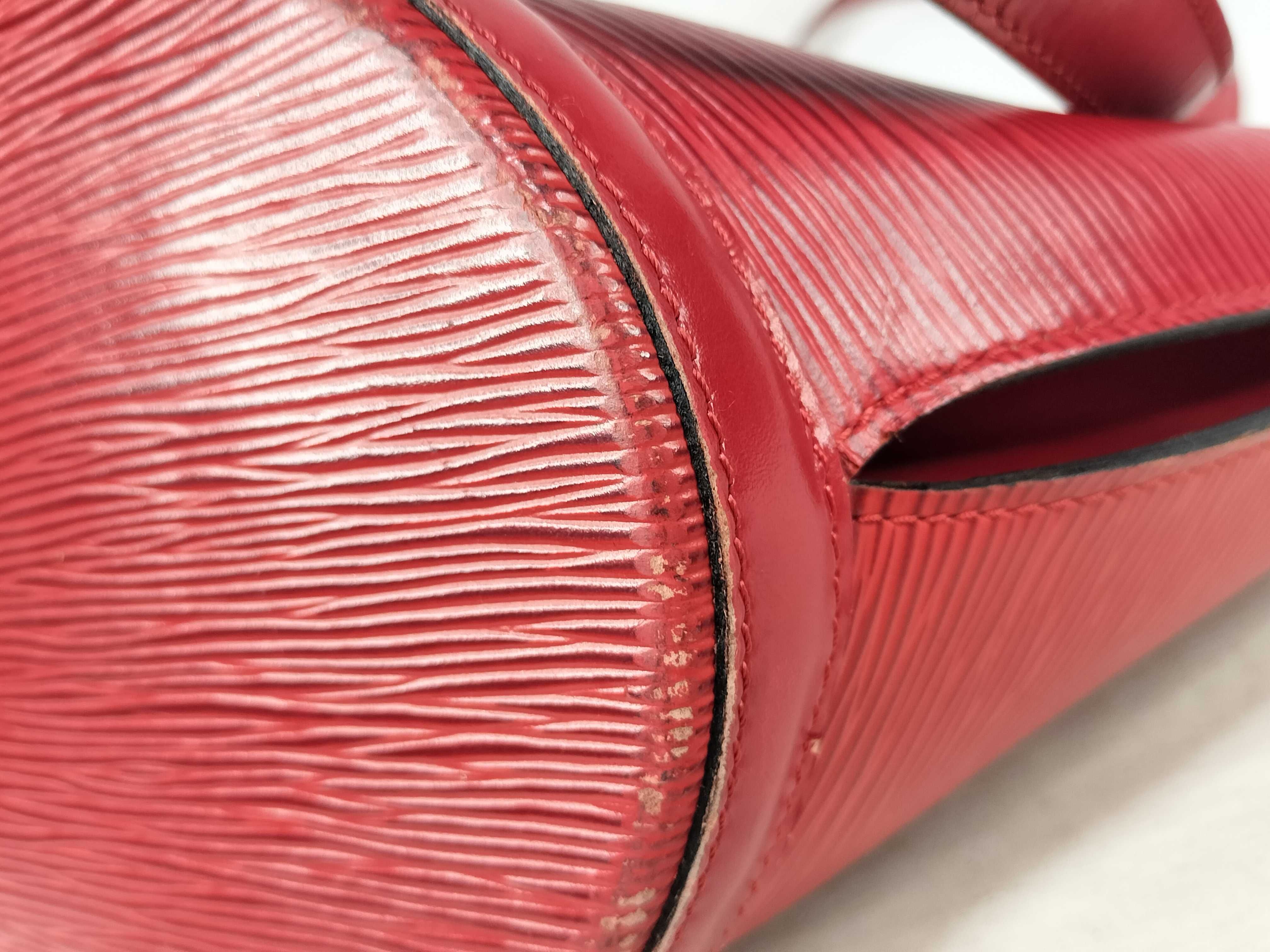 Epi Leather Saint Jacques Epi Leather Tote Bag/Shoulder Bag (Red, M52267) — view 7