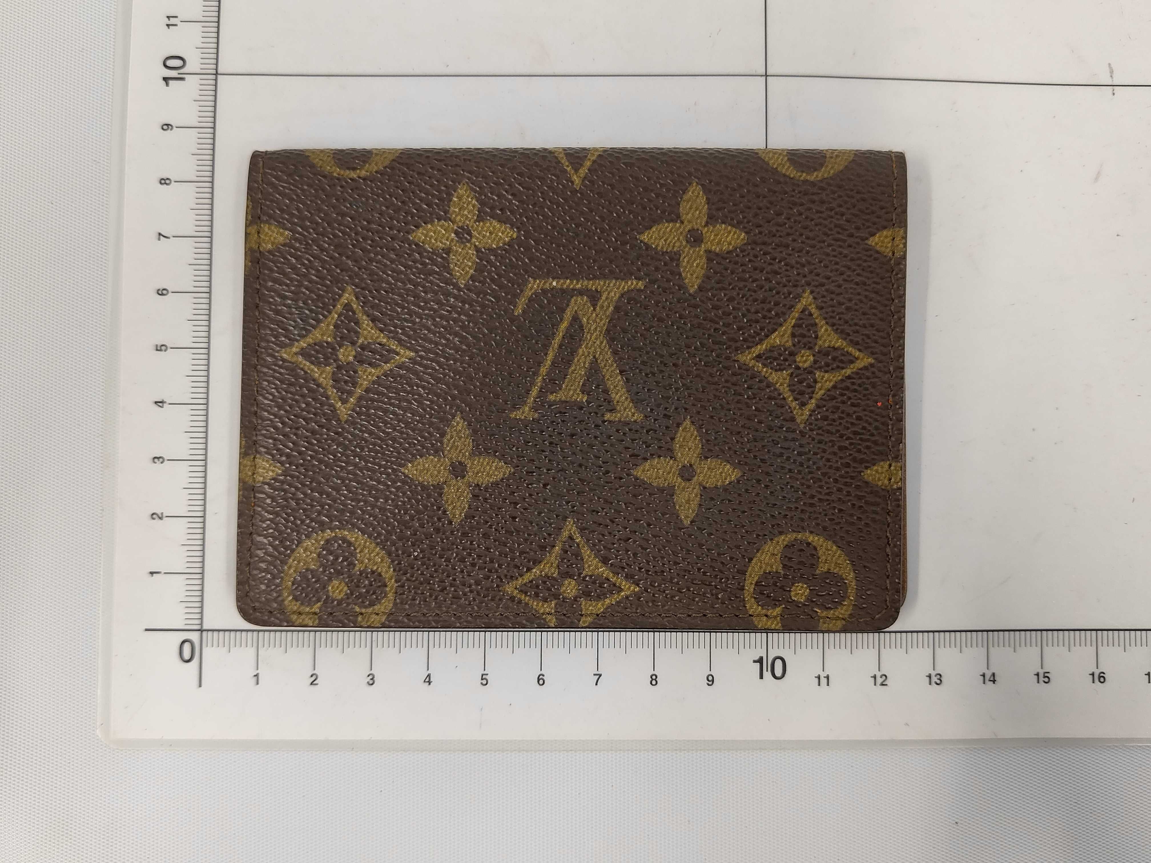 Monogram Skin Leather Card Case — view 2
