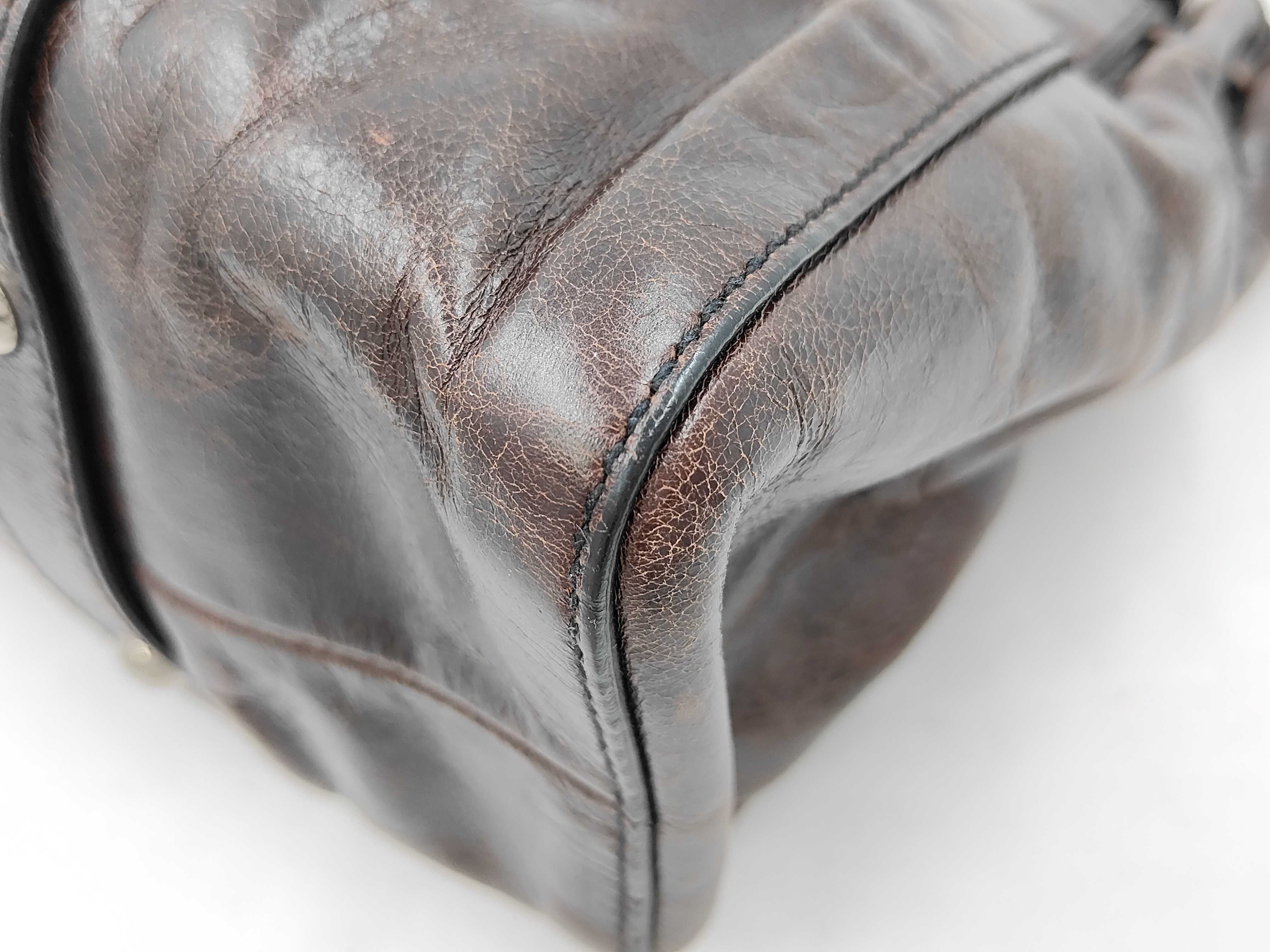 Vitello Luxe Dark Brown Handbag — view 6