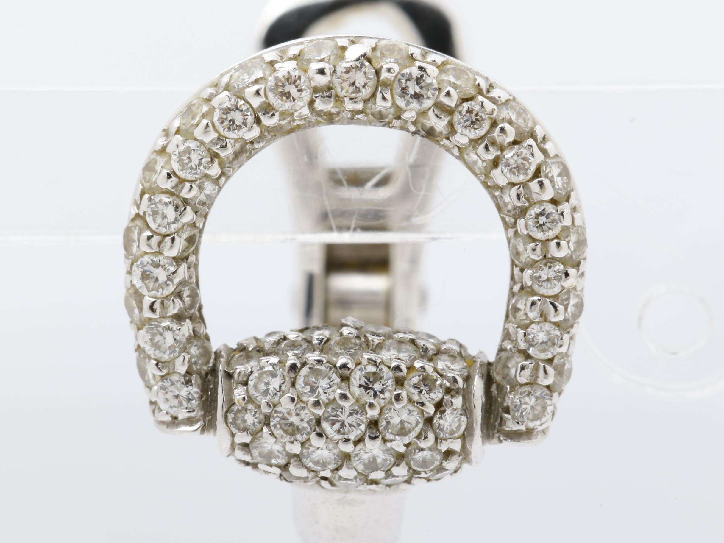 Horsebit 750WG Diamond Earring, 4.0g, Single Earring Only — view 2