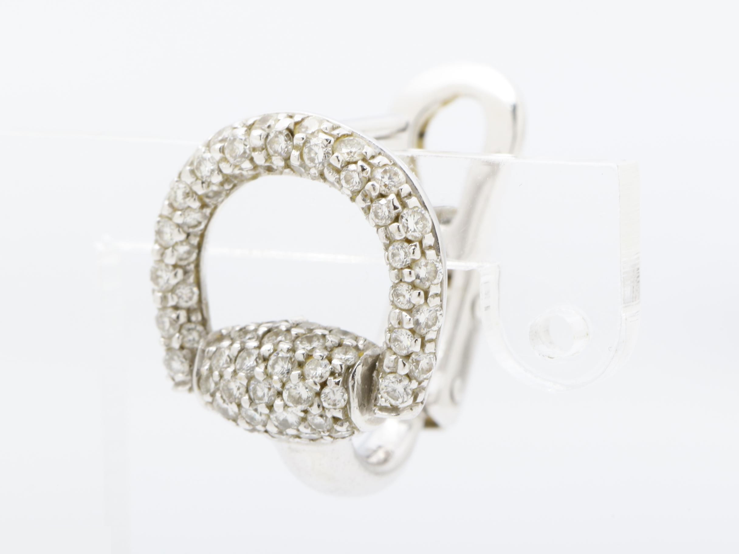 Horsebit 750WG Diamond Earring, 4.0g, Single Earring Only — view 3