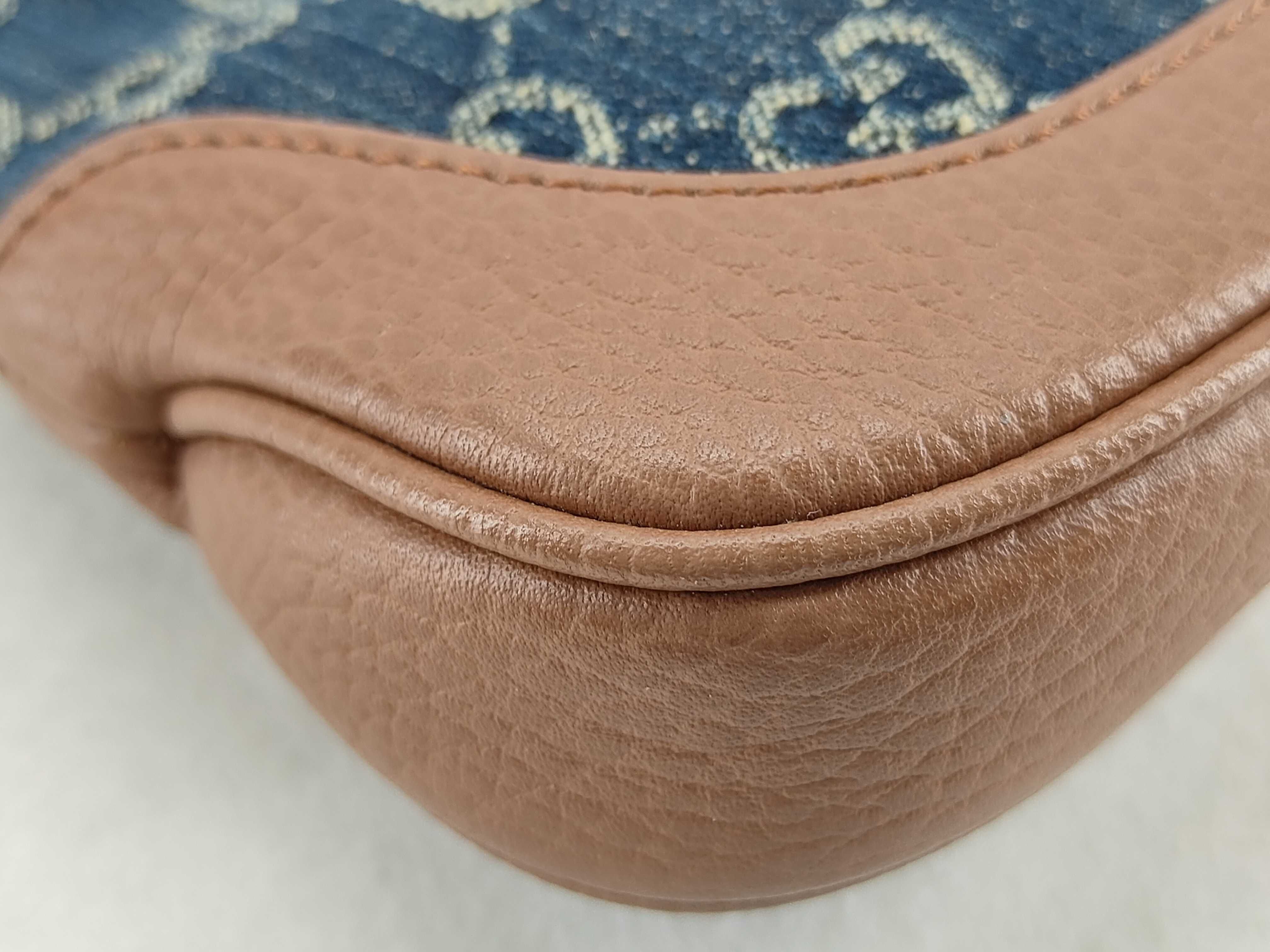 GG canvas ID-GG Supreme Jackie 1961 PVC & cow skin shoulder bag Beige x Brown 6370 pouch — view 7