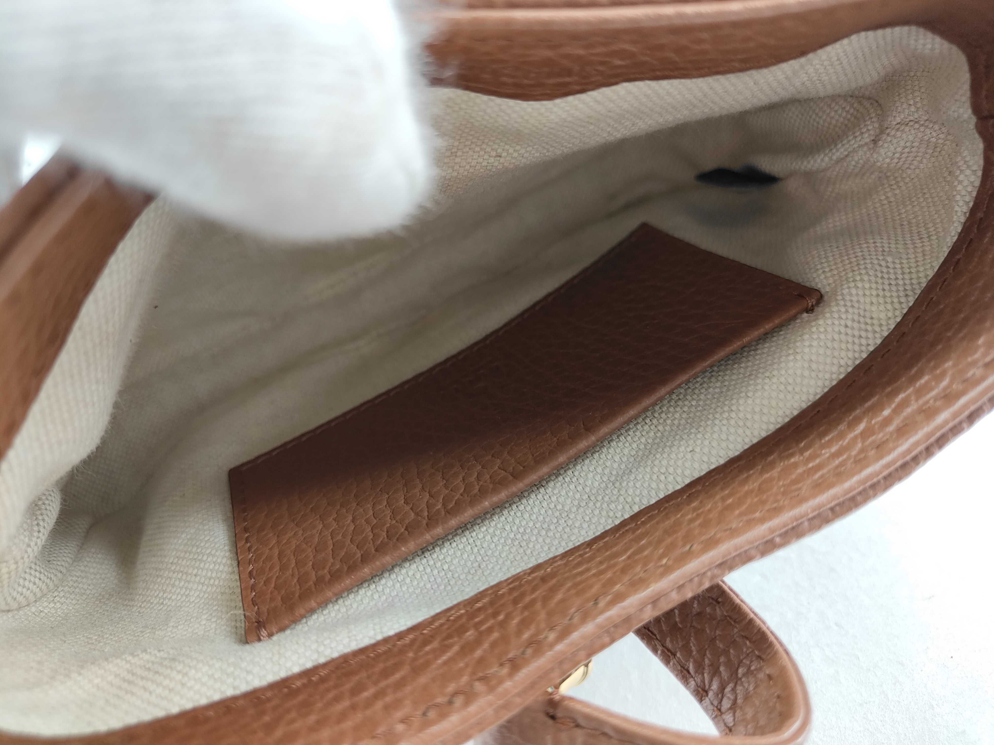 GG canvas ID-GG Supreme Jackie 1961 PVC & cow skin shoulder bag Beige x Brown 6370 pouch — view 9