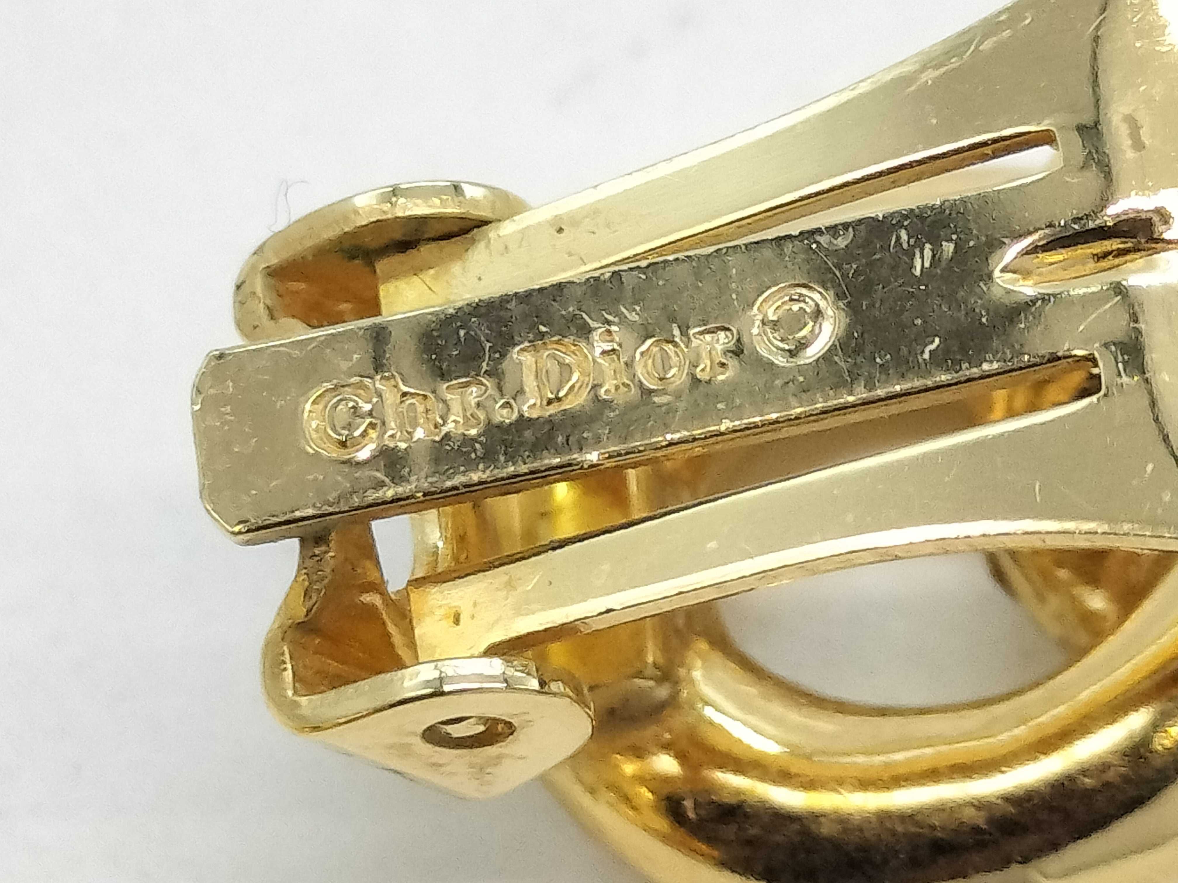 Rhinestone Gold Earrings (Pair) — view 4