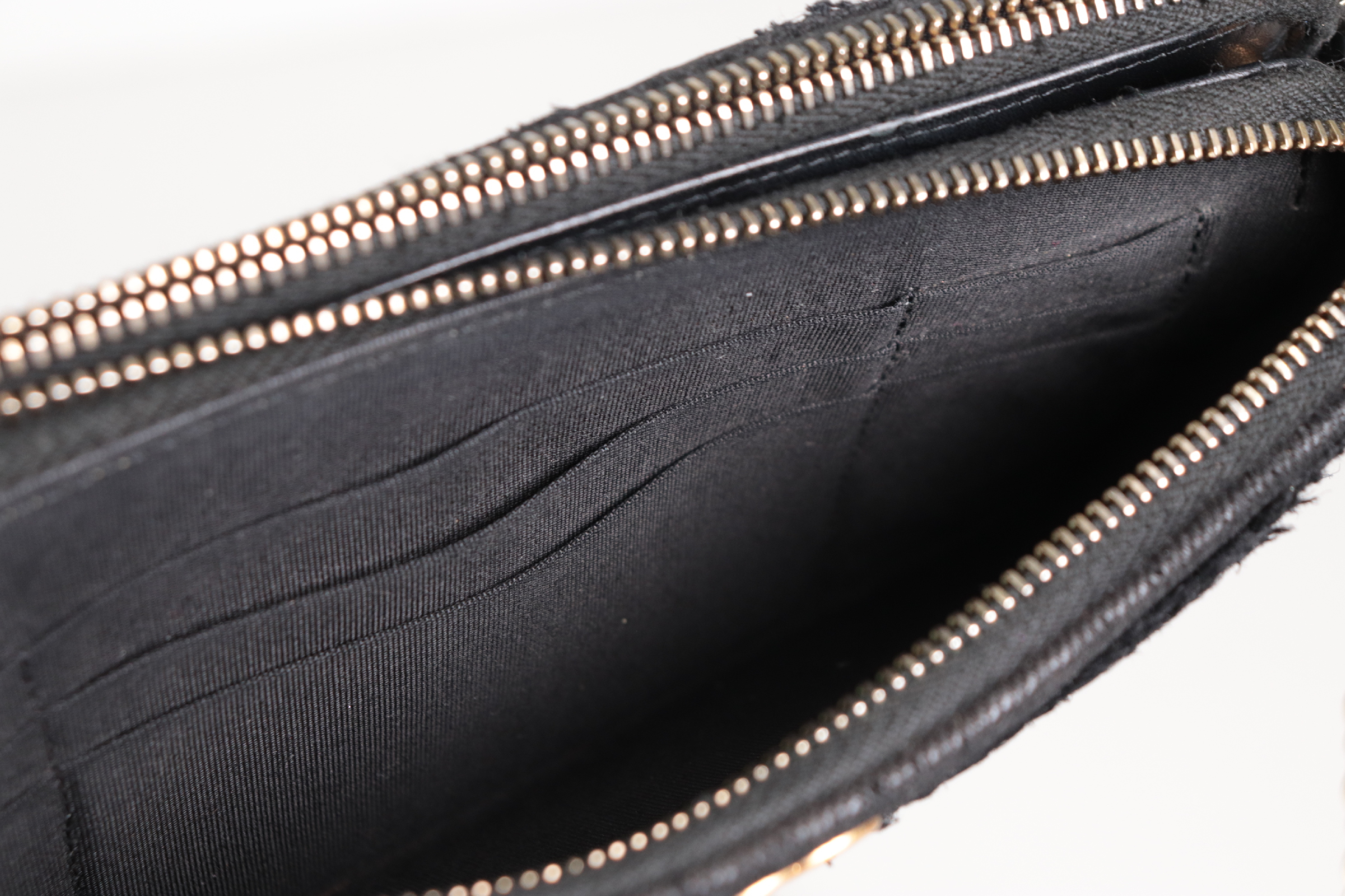 Coco Mark Black Denim Chain Wallet, Serial Number 29, Shoulder Bag — view 7