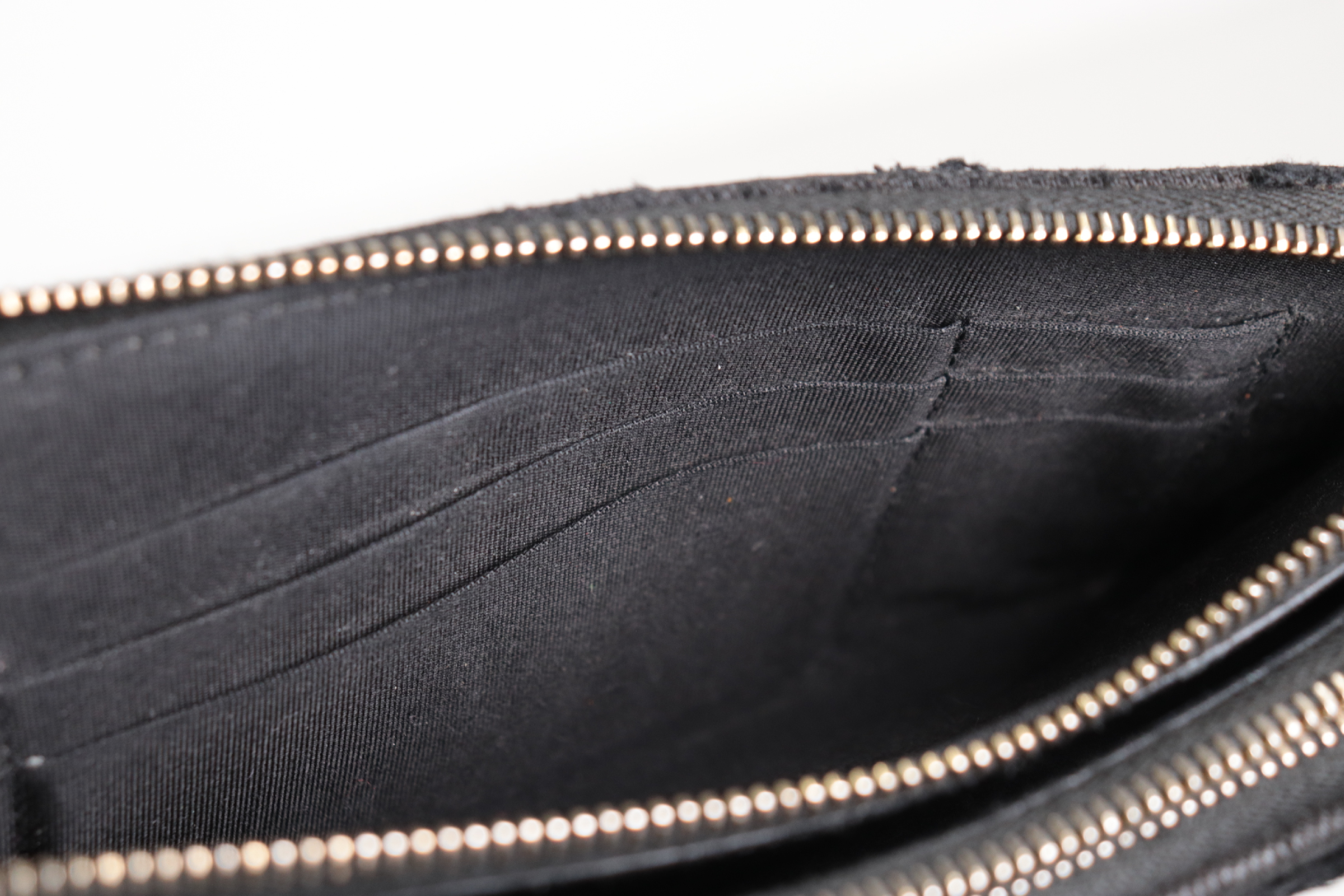 Coco Mark Black Denim Chain Wallet, Serial Number 29, Shoulder Bag — view 8