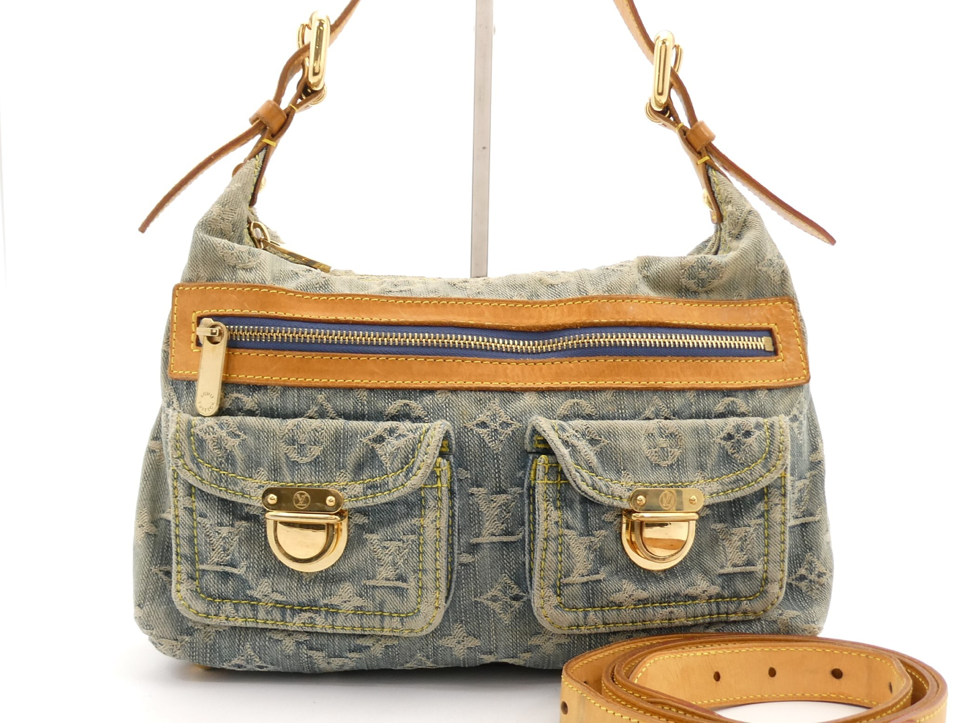 Monogram Denim Baggy PM 2-Way Shoulder Bag