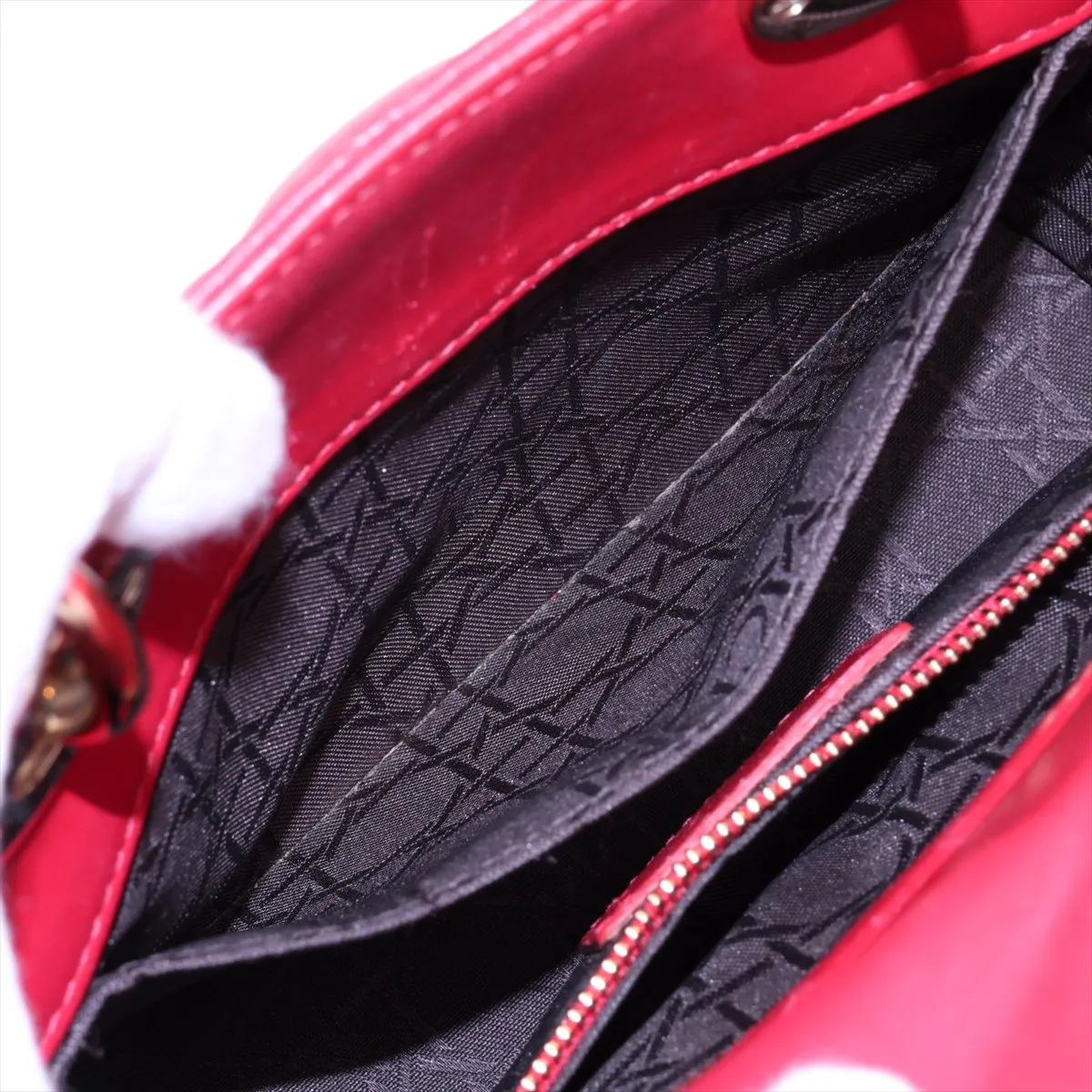 Cannage My Lady Dior Leather 2-Way Handbag, Red — view 10