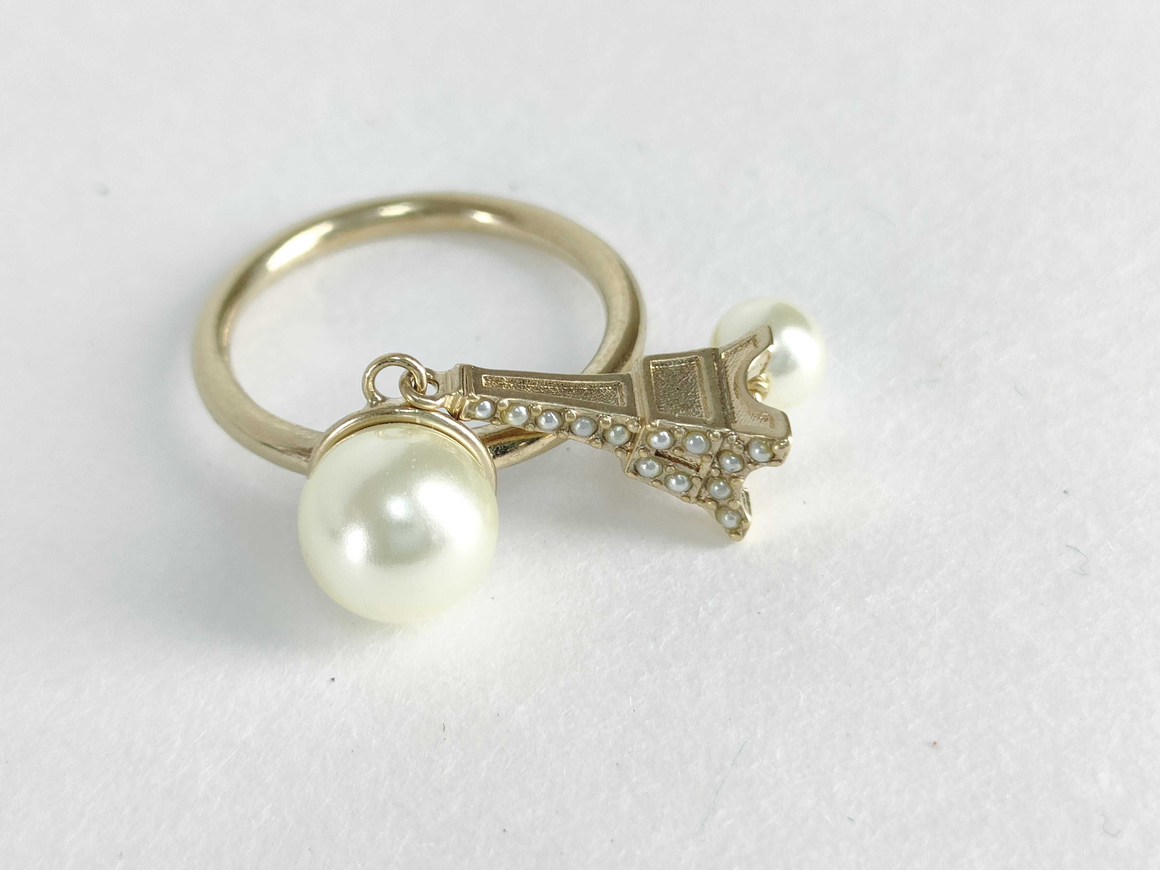 Resin Pearl Eiffel Tower Ring 3.1g Ring — view 10