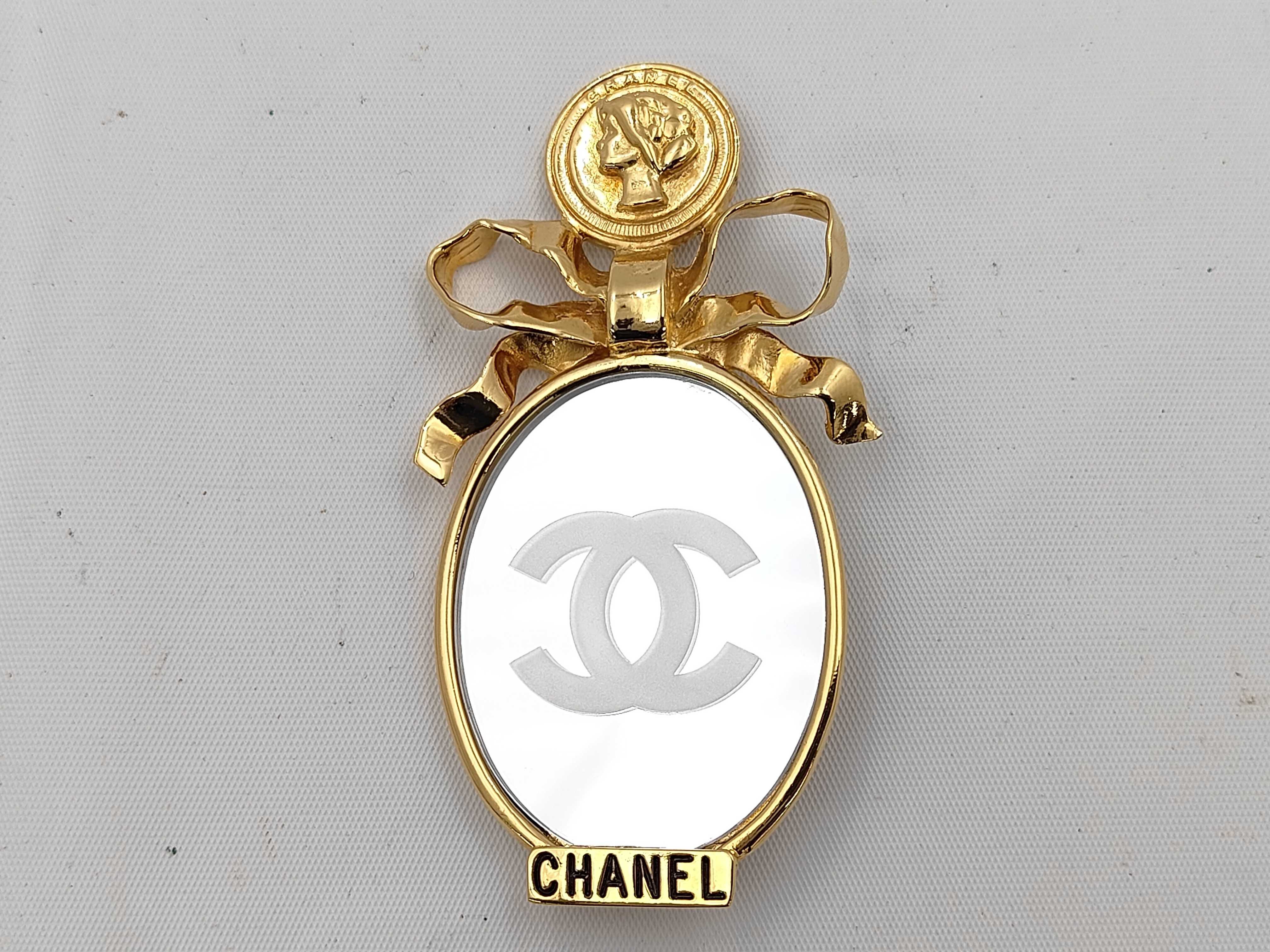 Coco Mark Mirror Brooch