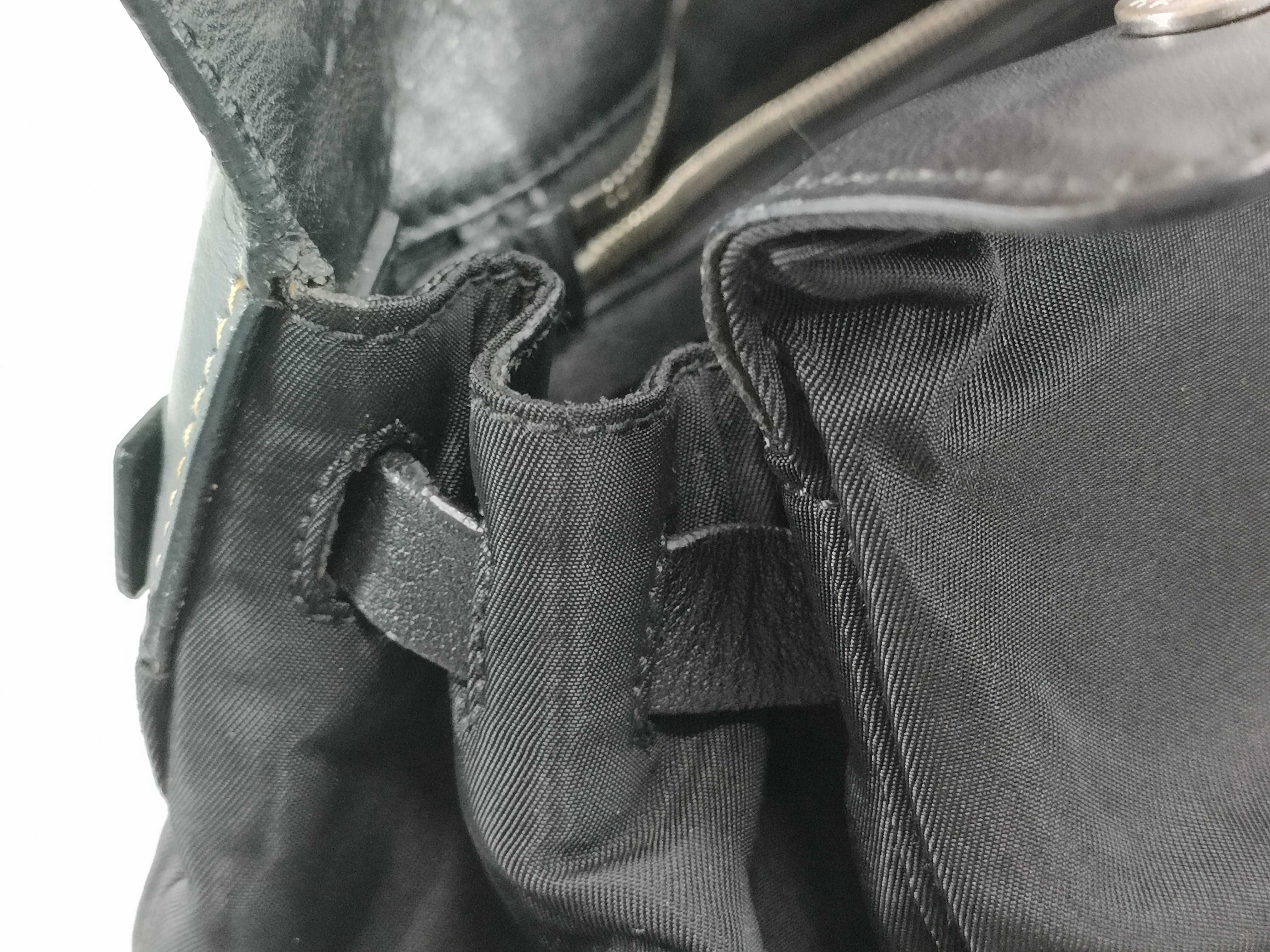 Nylon Prada Nylon Leather Lock Hardware One Shoulder Bag — view 15