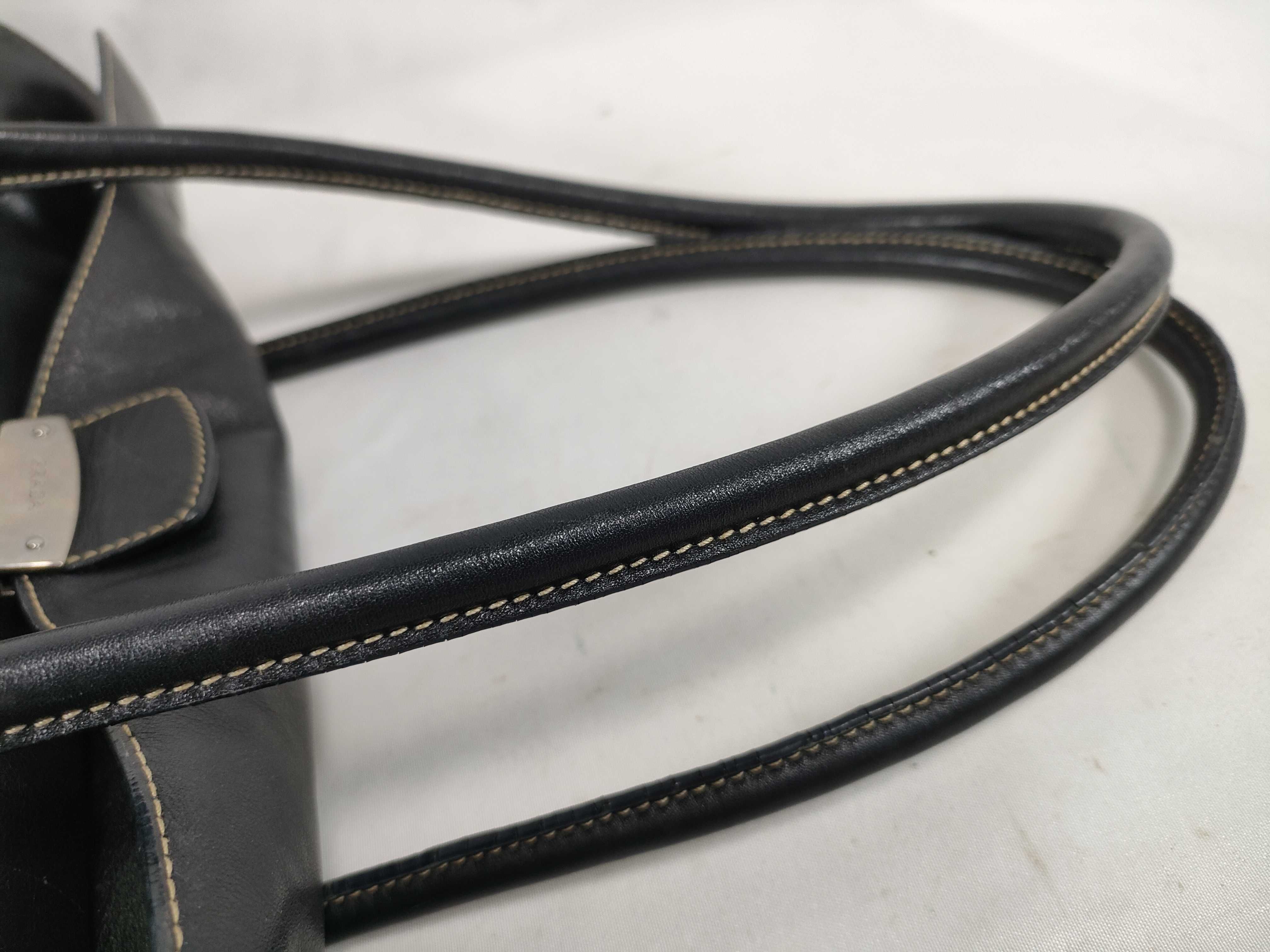 Nylon Prada Nylon Leather Lock Hardware One Shoulder Bag — view 3