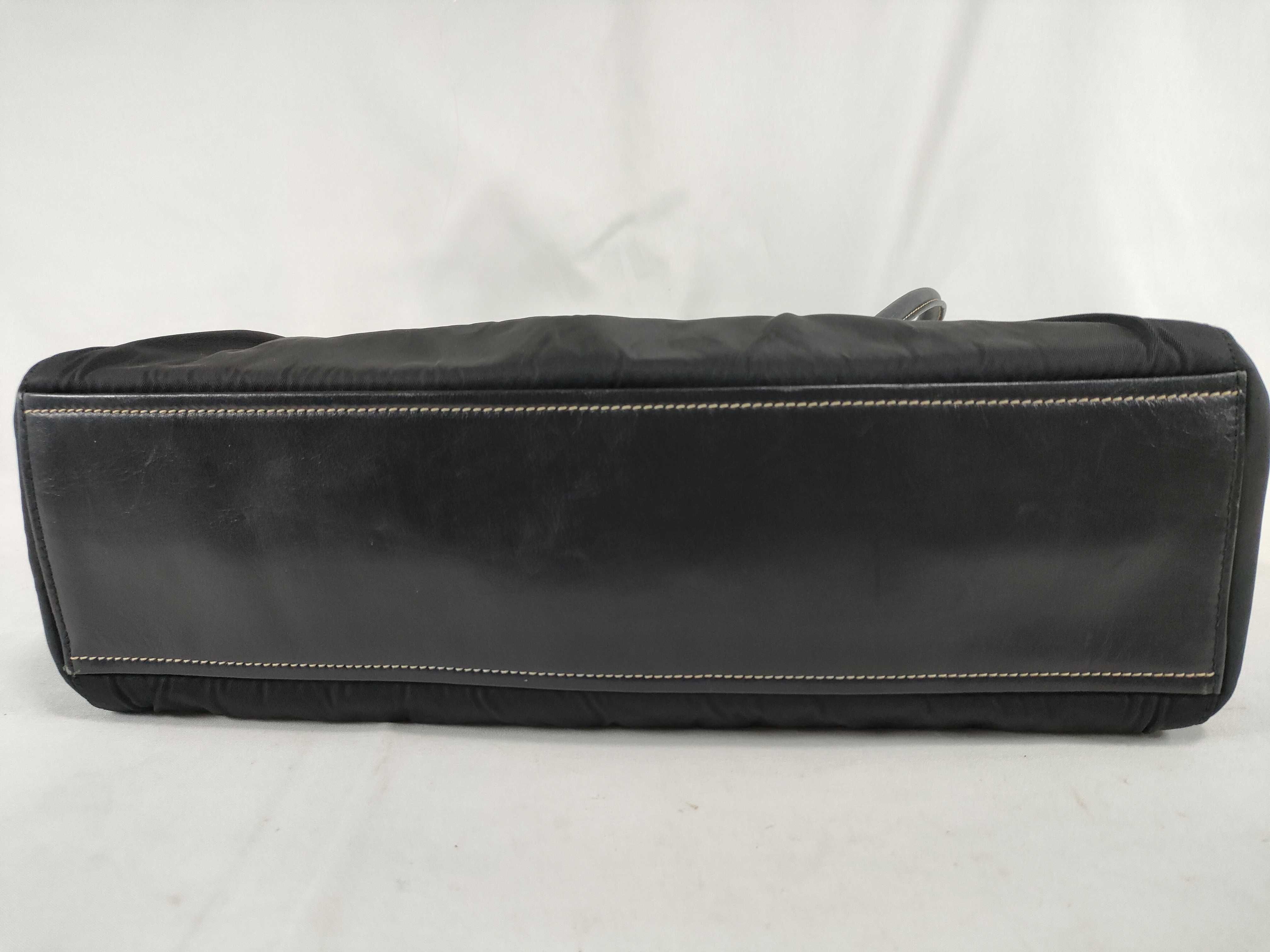 Nylon Prada Nylon Leather Lock Hardware One Shoulder Bag — view 7