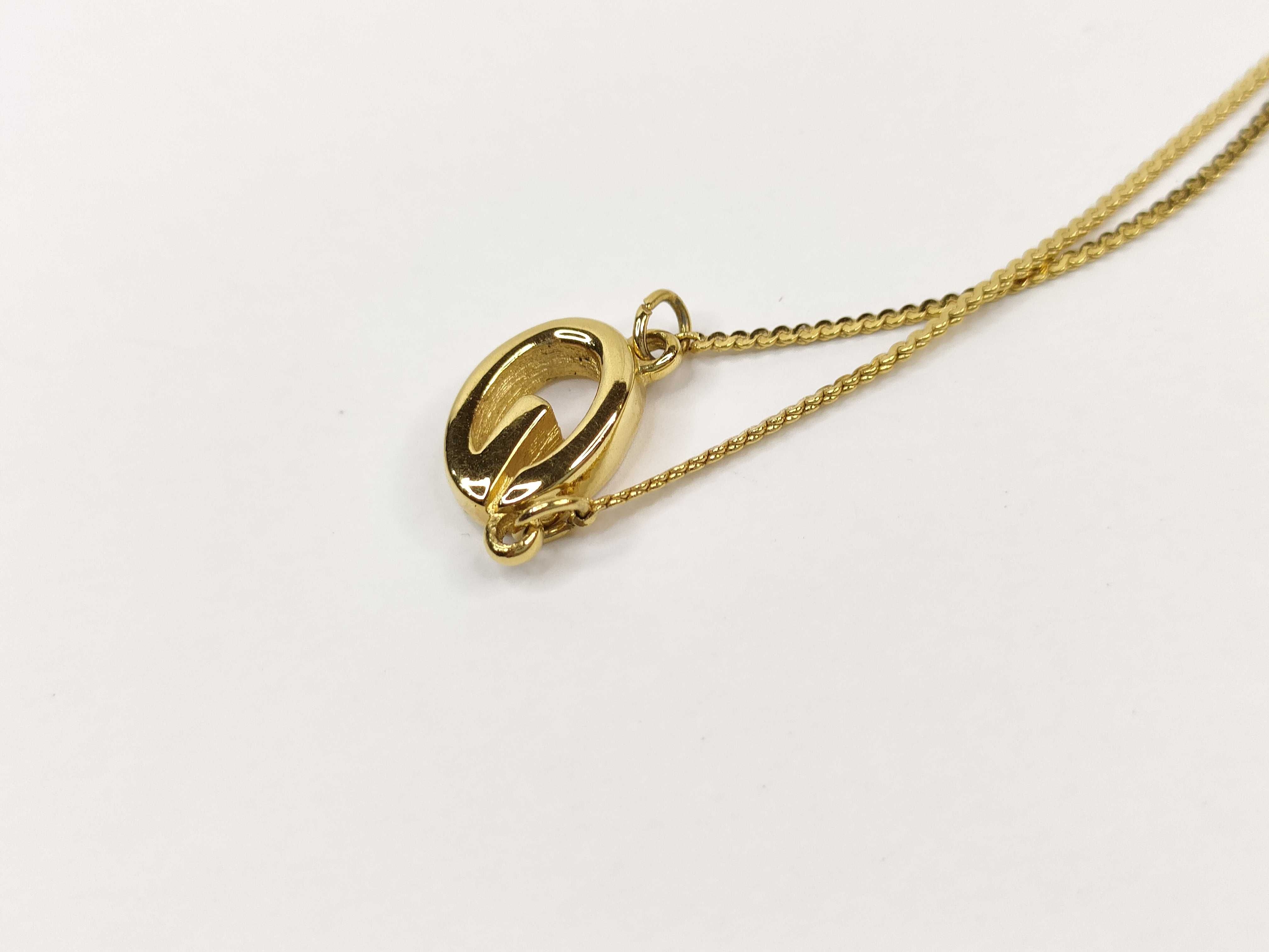 G Logo Gold Tone Pendant Necklace — view 8