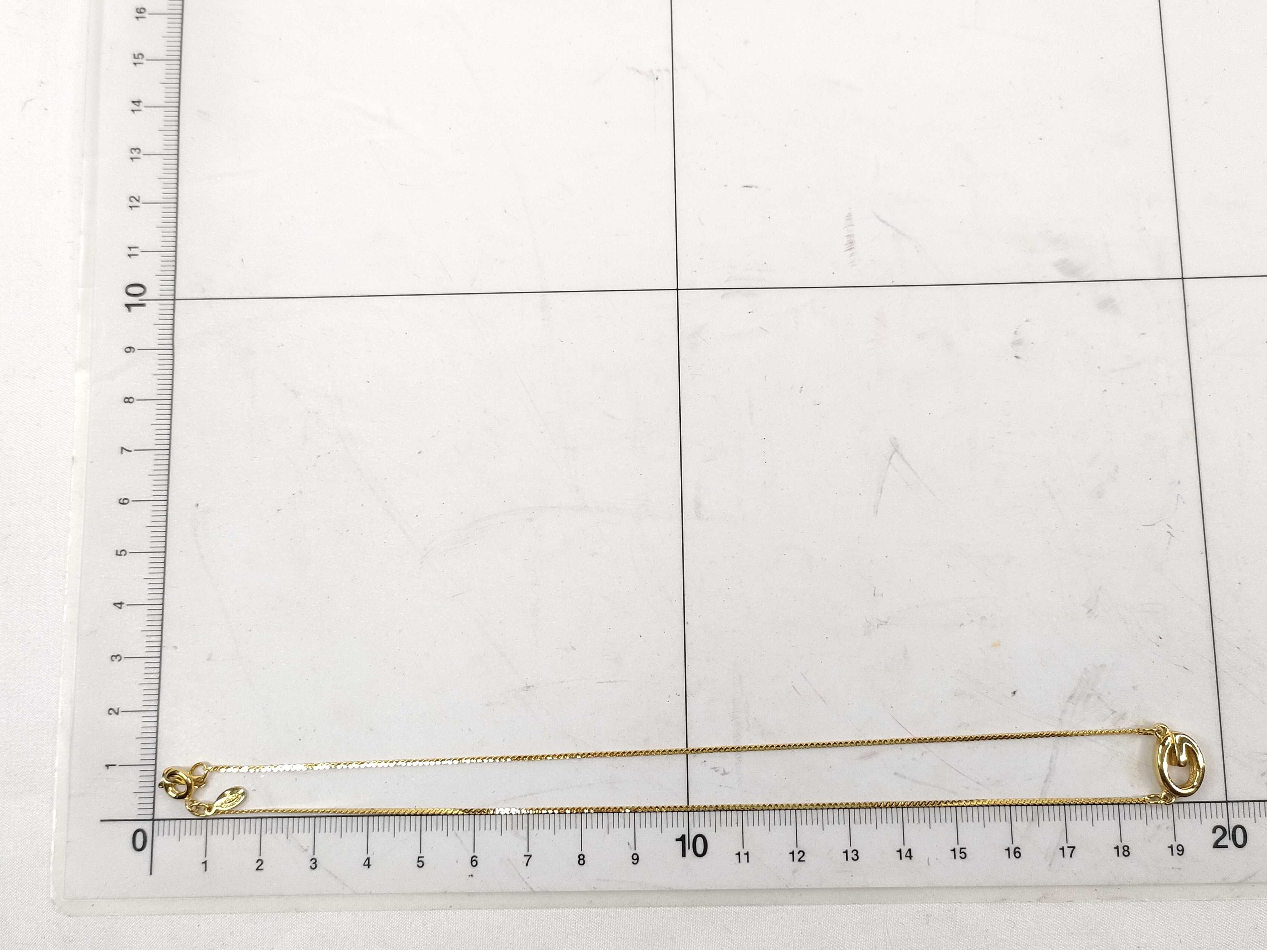 G Logo Gold Tone Pendant Necklace — view 10