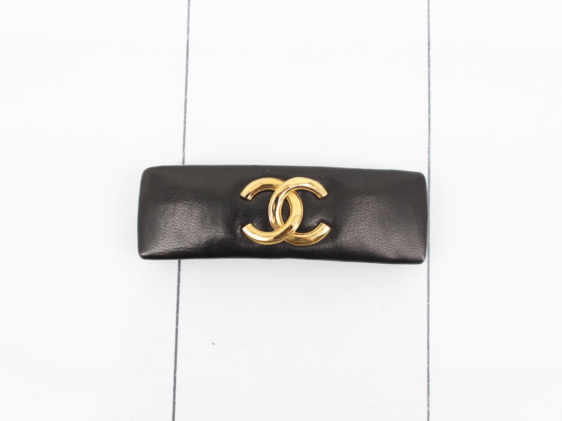 Coco Mark Leather Barrette (with comment)