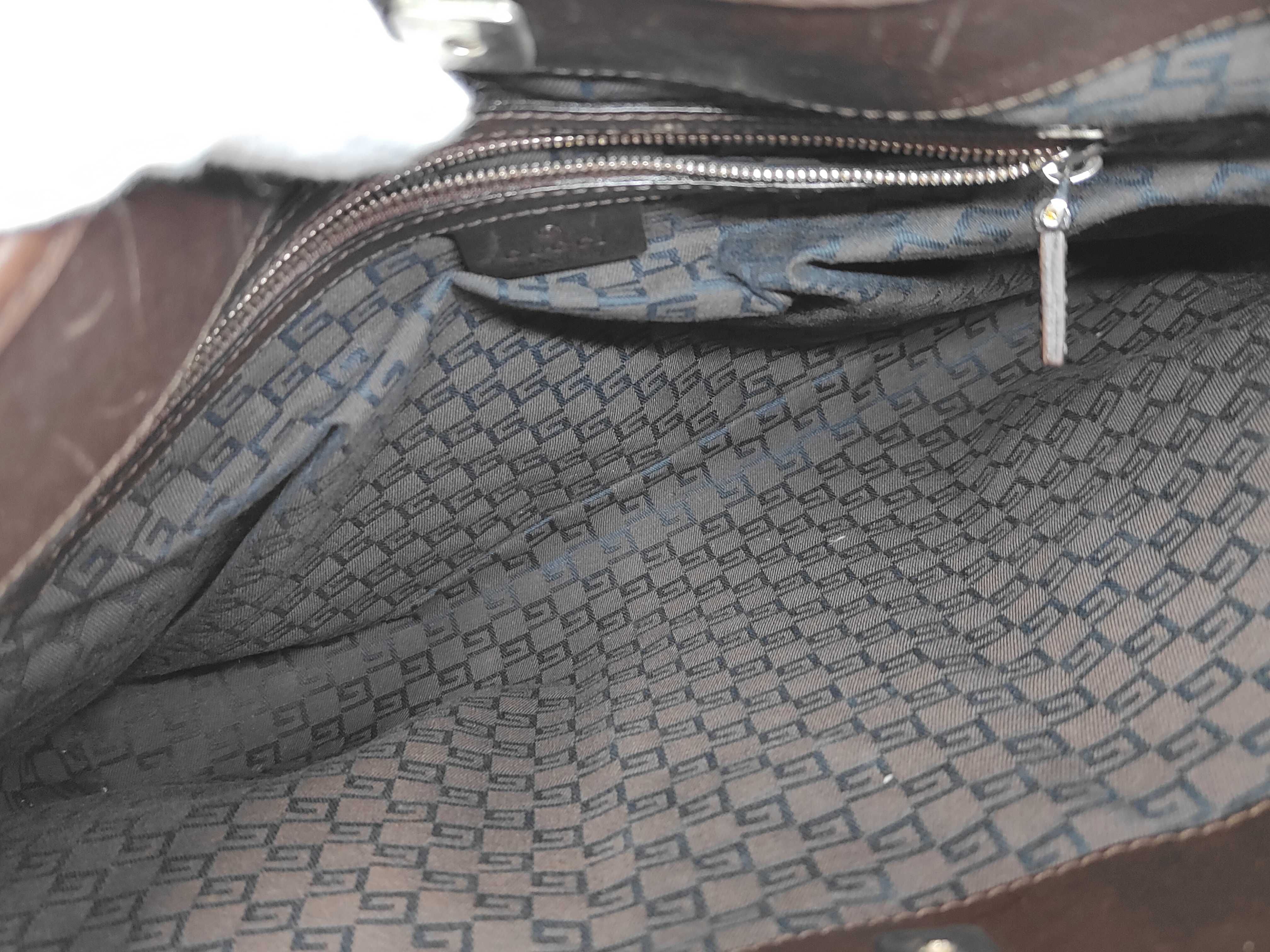 Interlocking Canvas Leather Hand Shoulder Bag — view 8