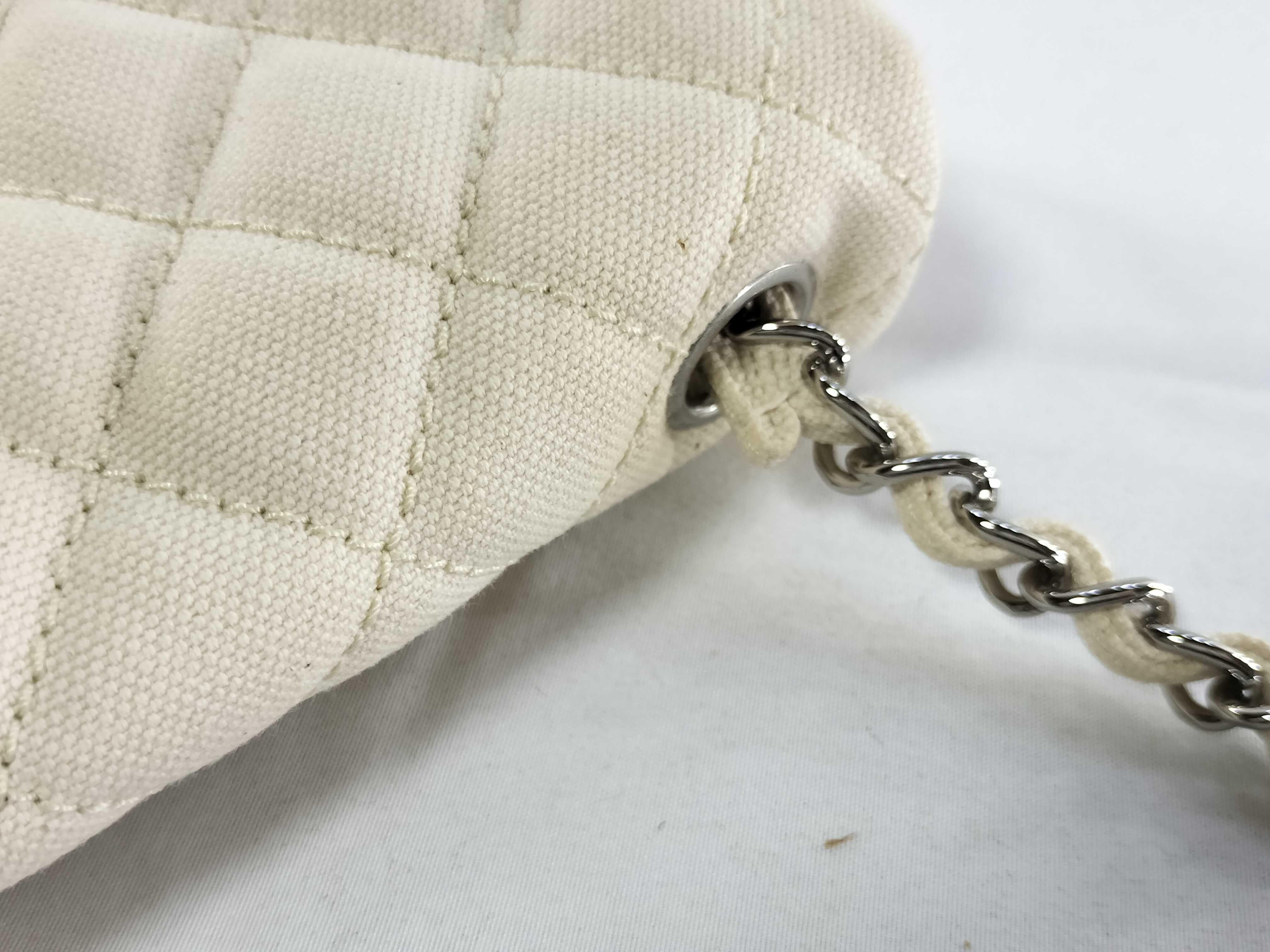Canvas Logo Chain Shoulder Bag (Partially Missing Clasp) — view 5