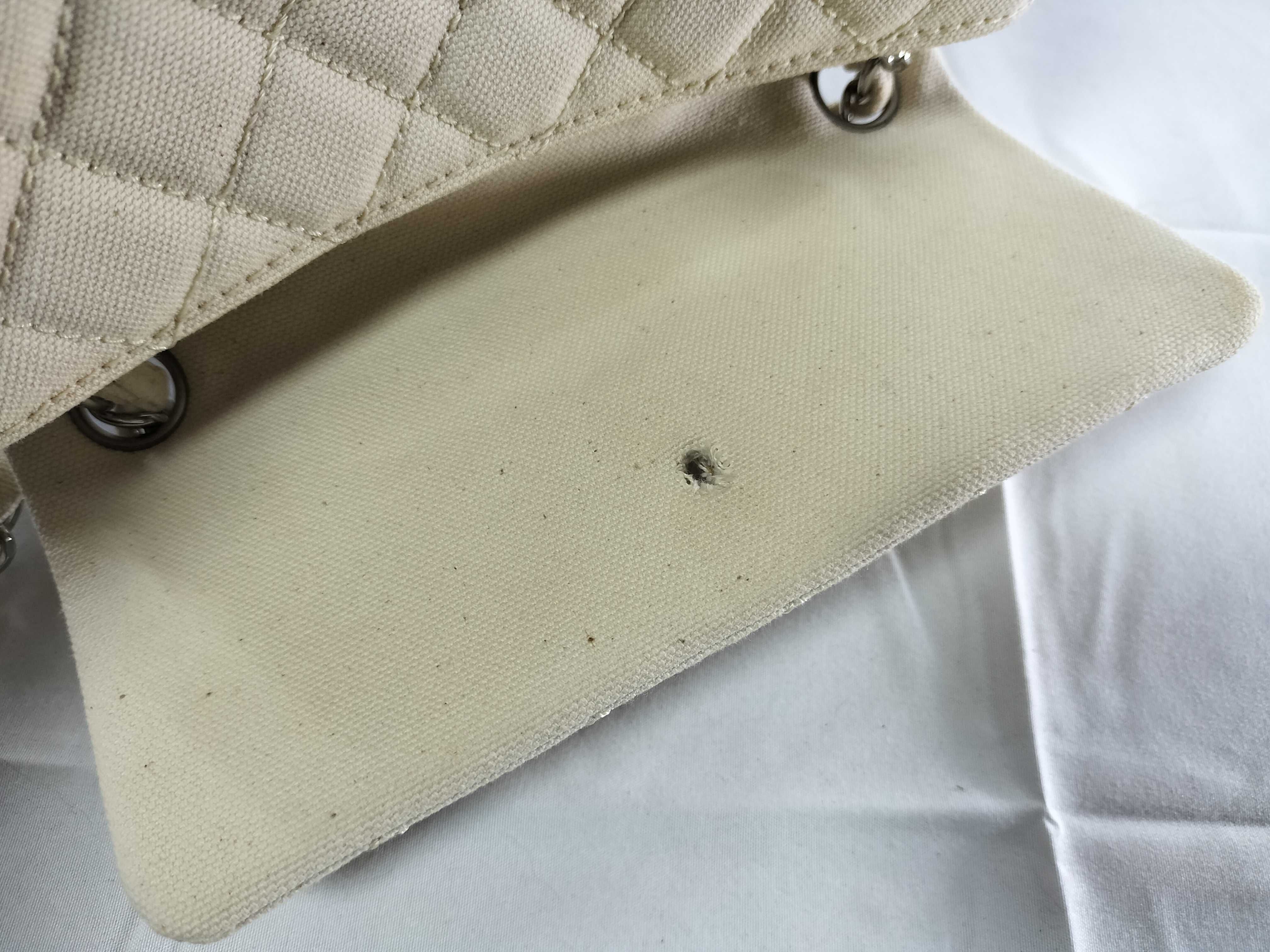 Canvas Logo Chain Shoulder Bag (Partially Missing Clasp) — view 8