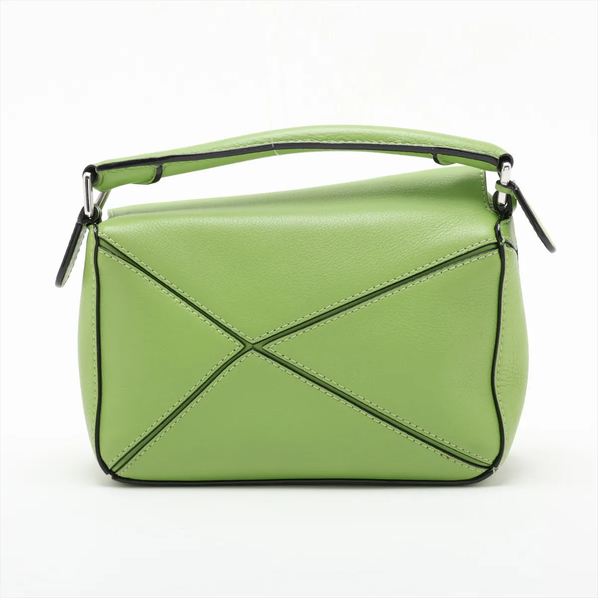 Mini Puzzle Bag Leather 2-Way Handbag Green — view 2