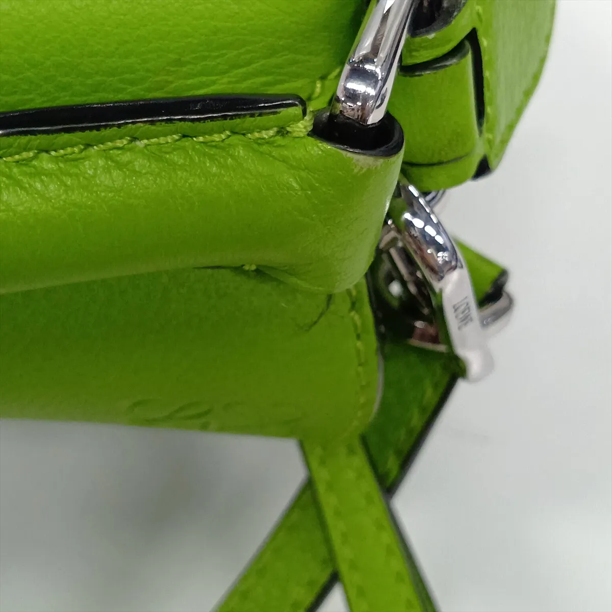Mini Puzzle Bag Leather 2-Way Handbag Green — view 15