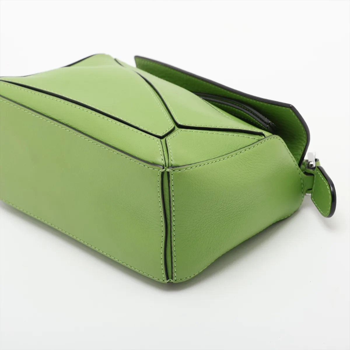 Mini Puzzle Bag Leather 2-Way Handbag Green — view 3