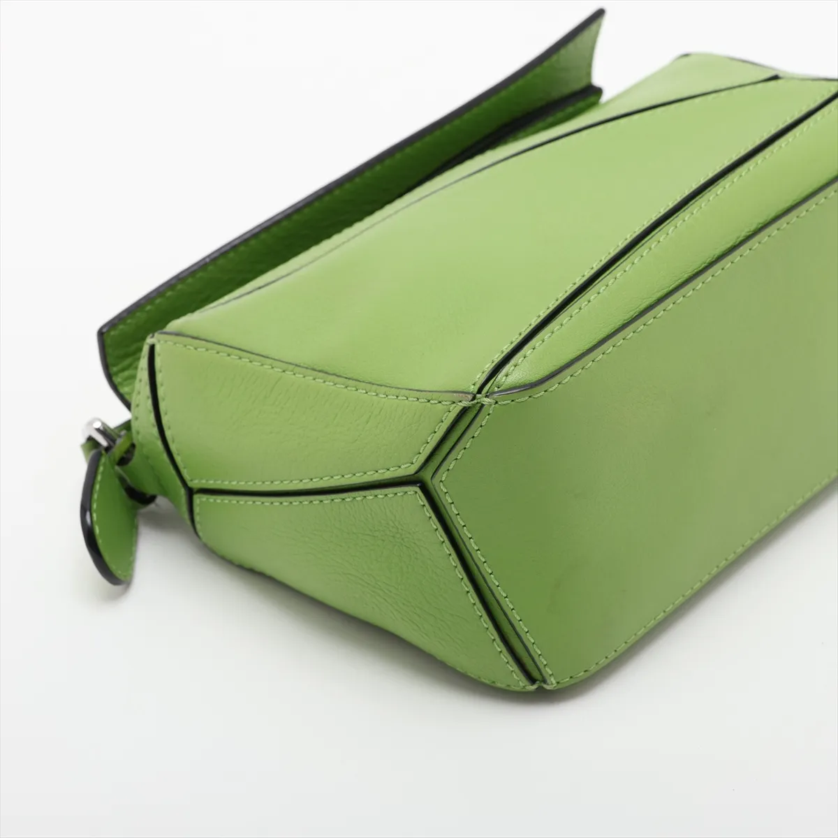 Mini Puzzle Bag Leather 2-Way Handbag Green — view 4