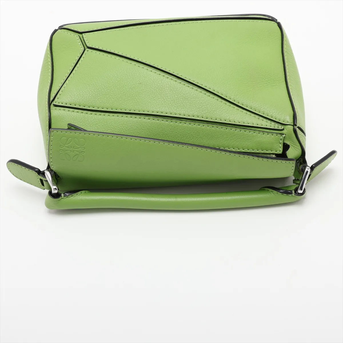 Mini Puzzle Bag Leather 2-Way Handbag Green — view 5