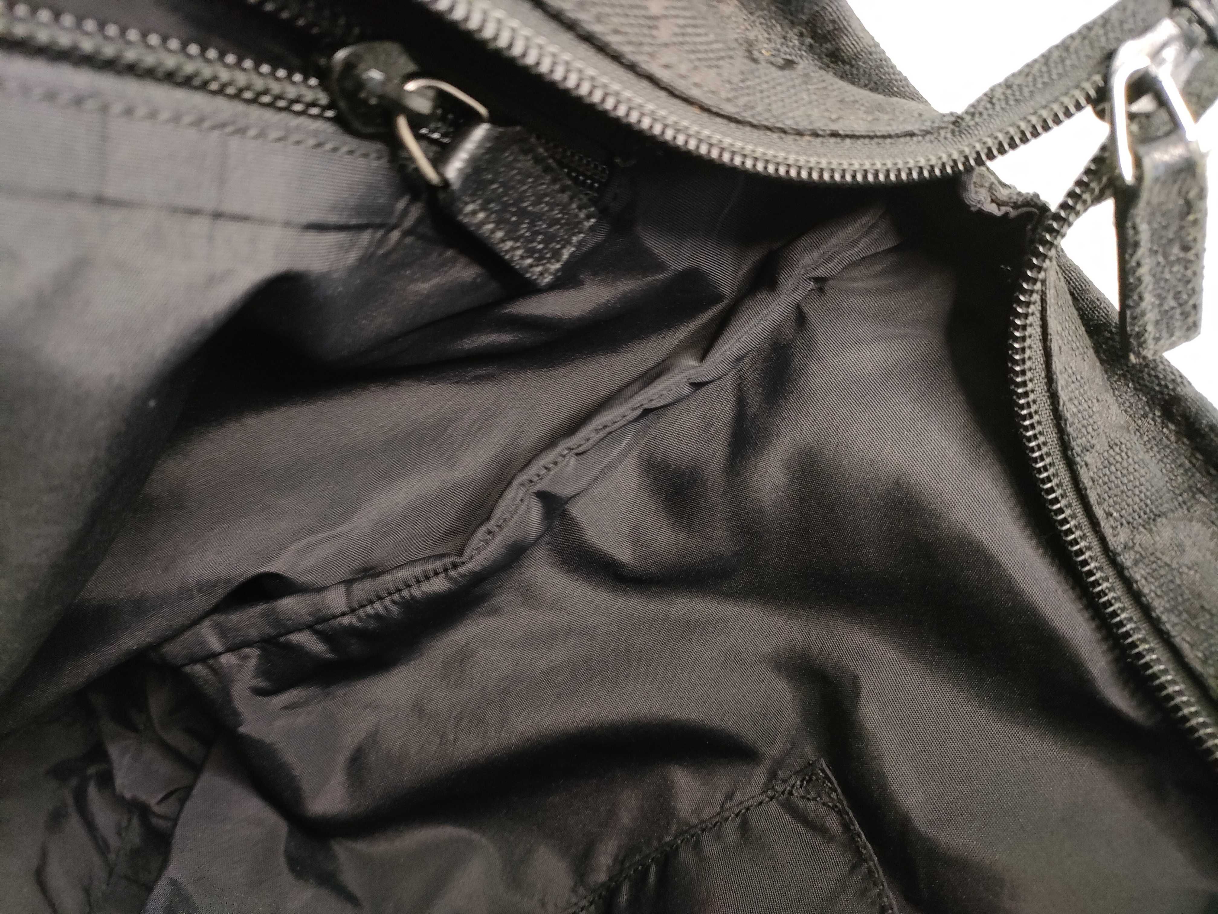 tote bag, Sherry line, leather and canvas, GG pattern, black. — view 9