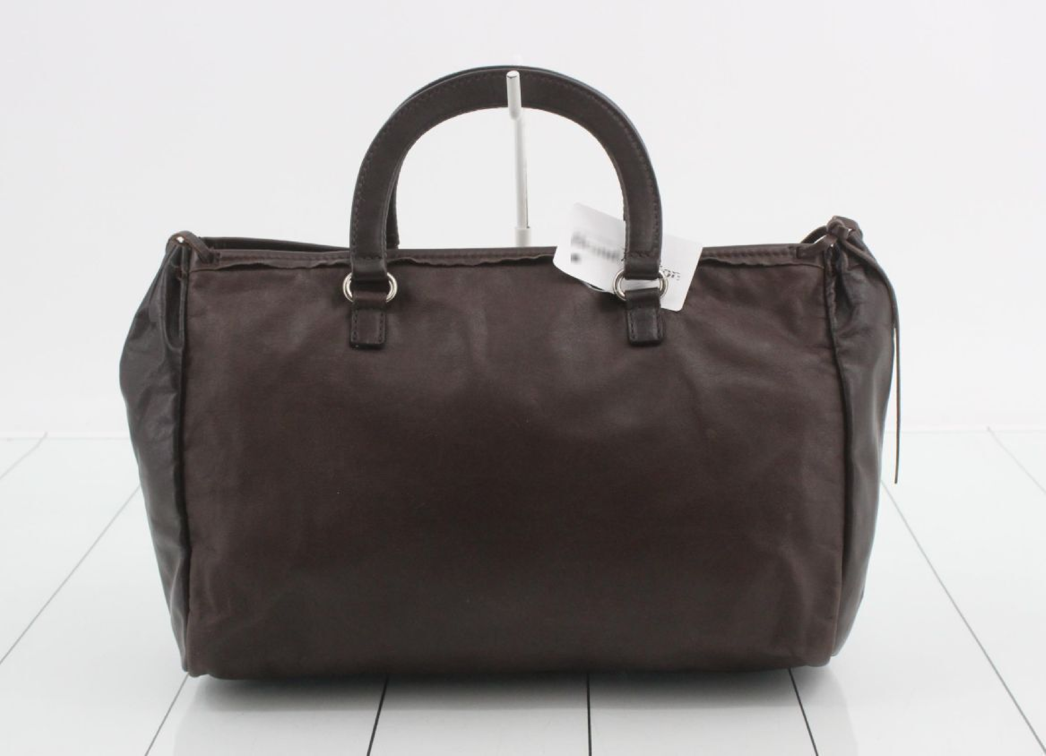 Triangle Plate Leather Handbag — view 2