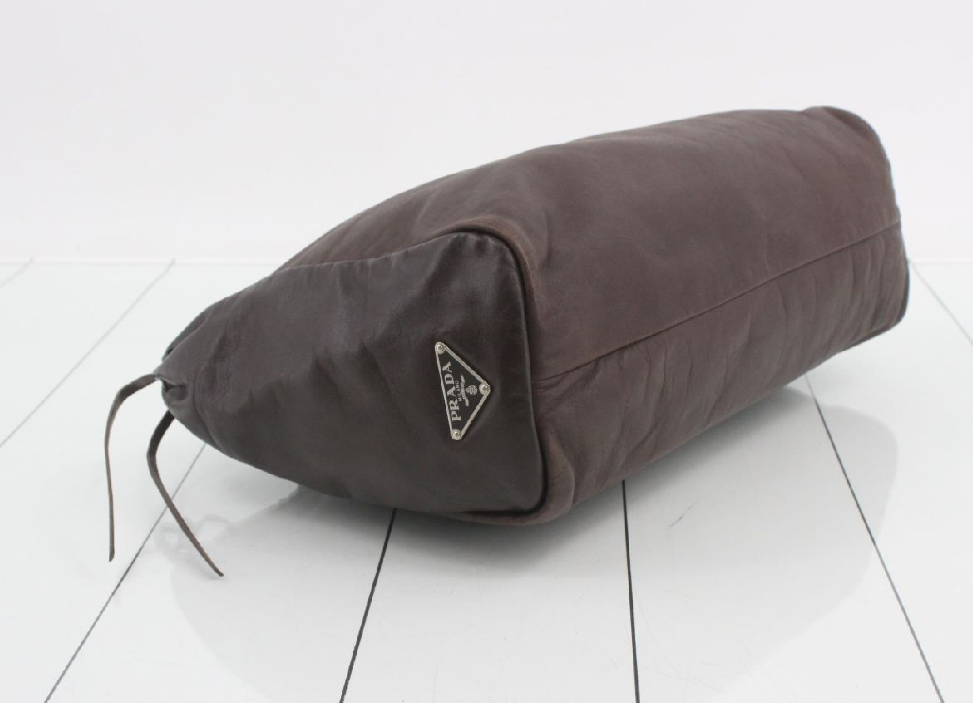 Triangle Plate Leather Handbag — view 4