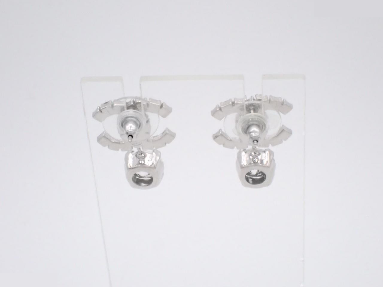 earrings, B19V, rhinestone, width 1.7cm, height 2.3cm — view 2