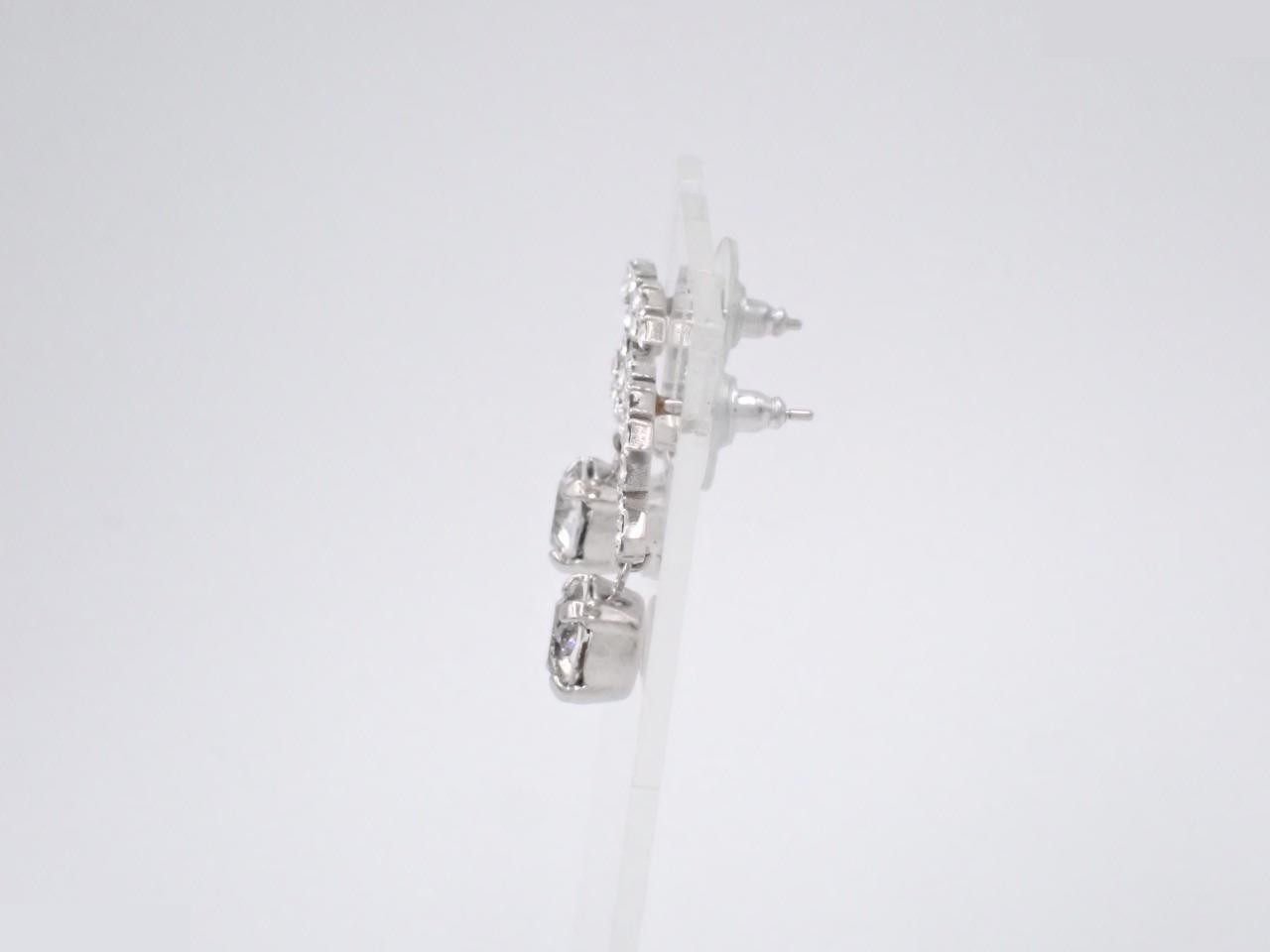 earrings, B19V, rhinestone, width 1.7cm, height 2.3cm — view 3