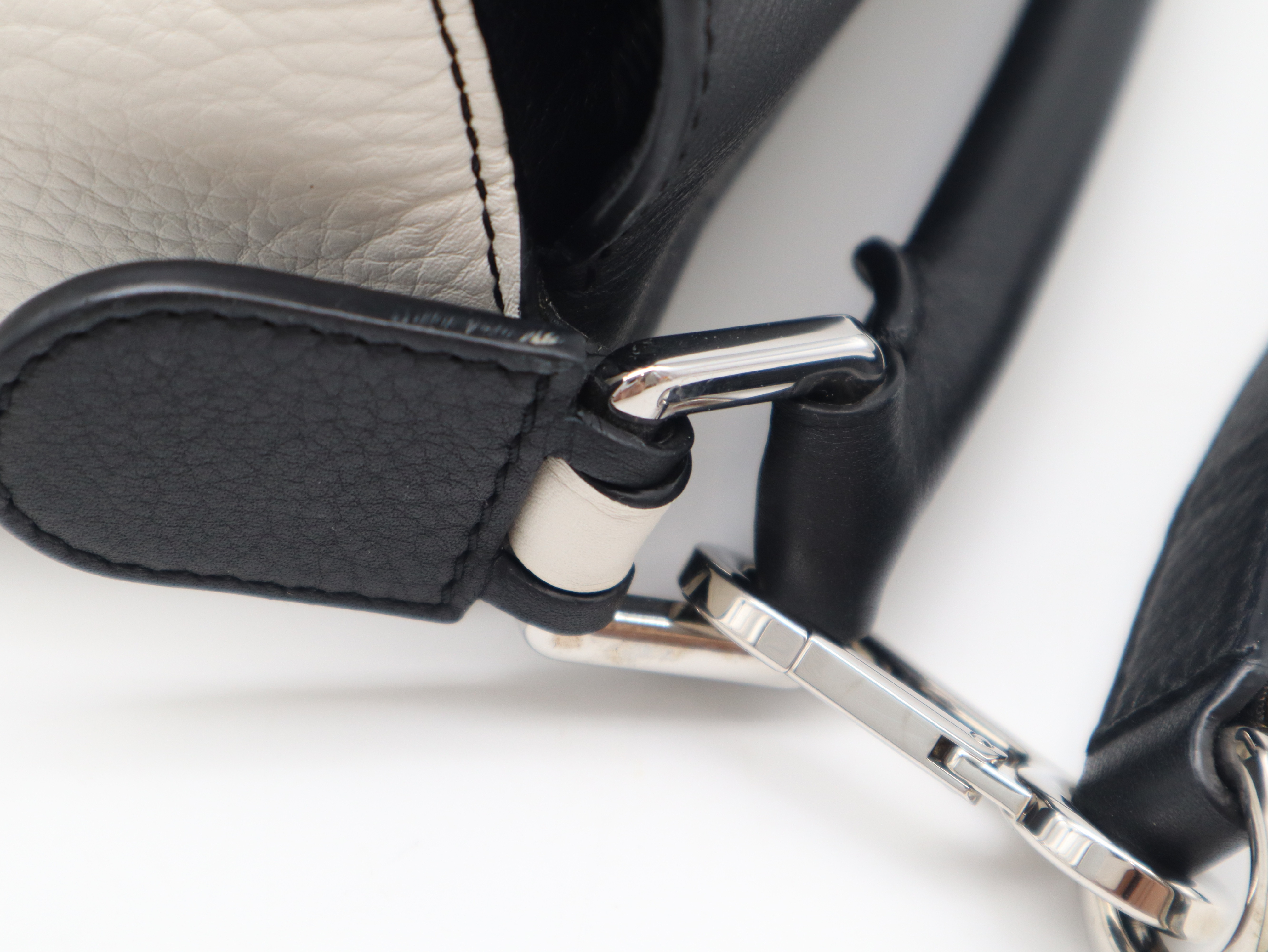 Leather Puzzle Bag, Small, Black, White, Brown, with Dust Bag, Shoulder Bag — view 7
