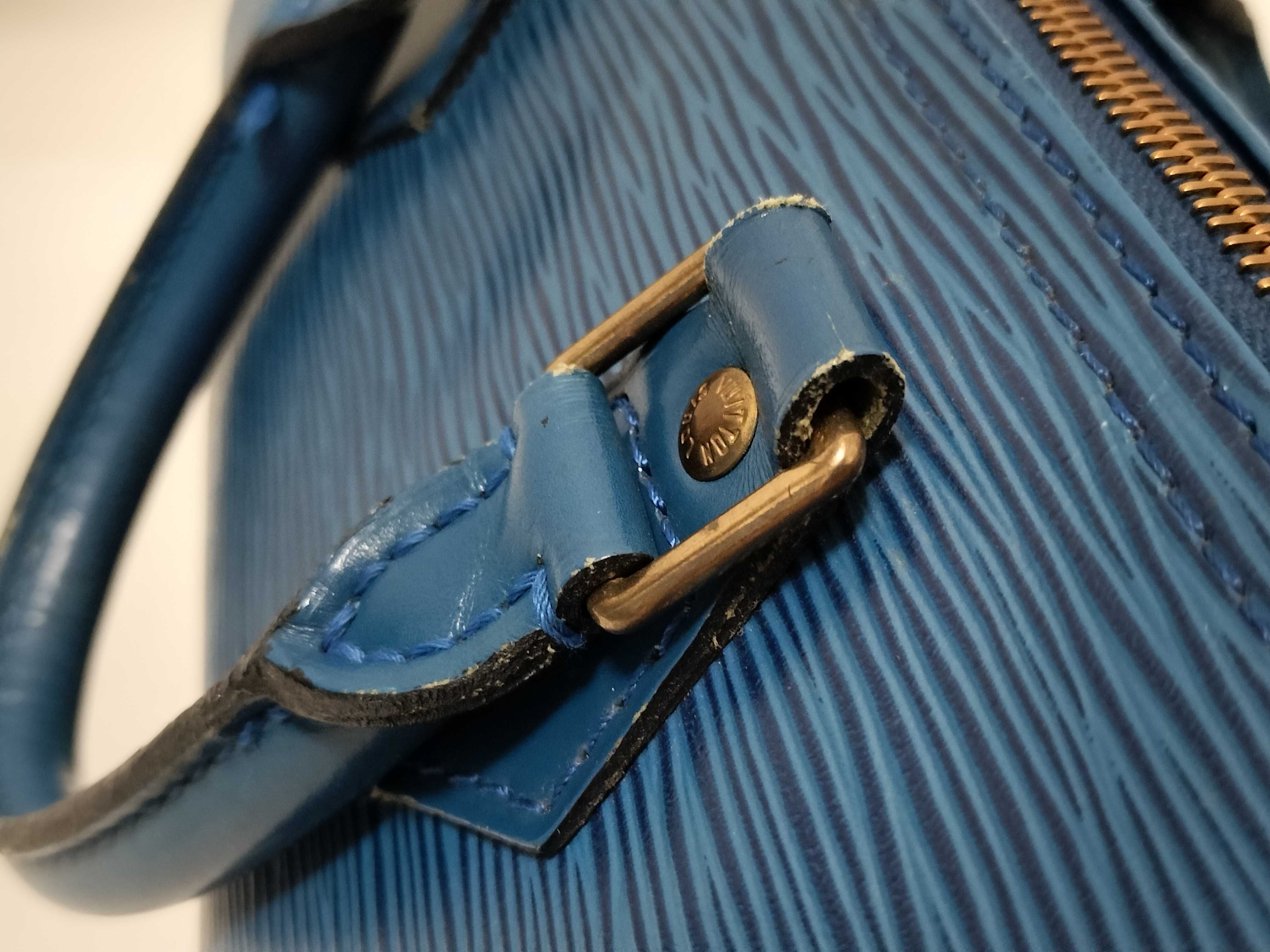 Epi Speedy 25 Handbag with Key and Padlock — view 5