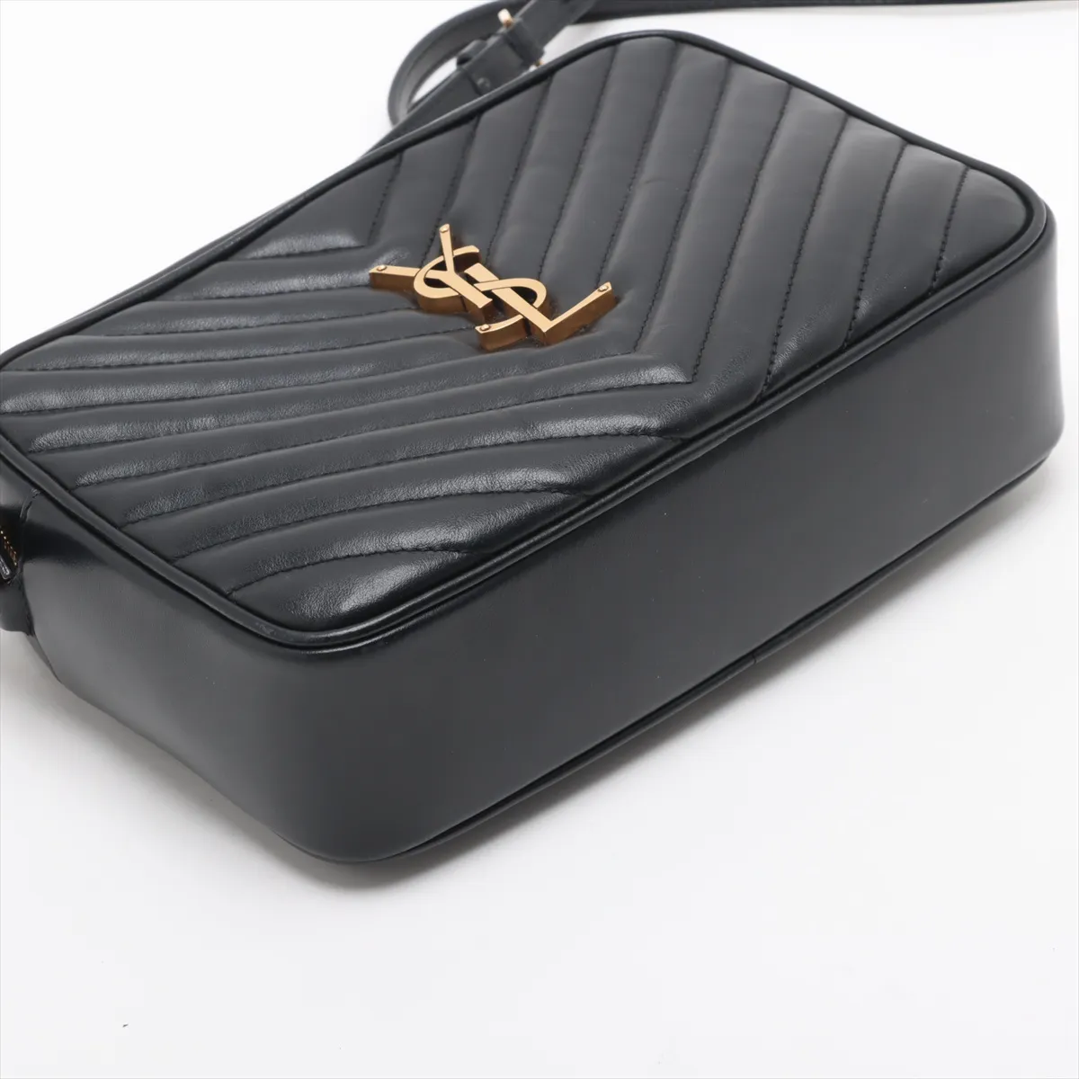 Lou Camera Leather Shoulder Bag Black 761554 — view 4